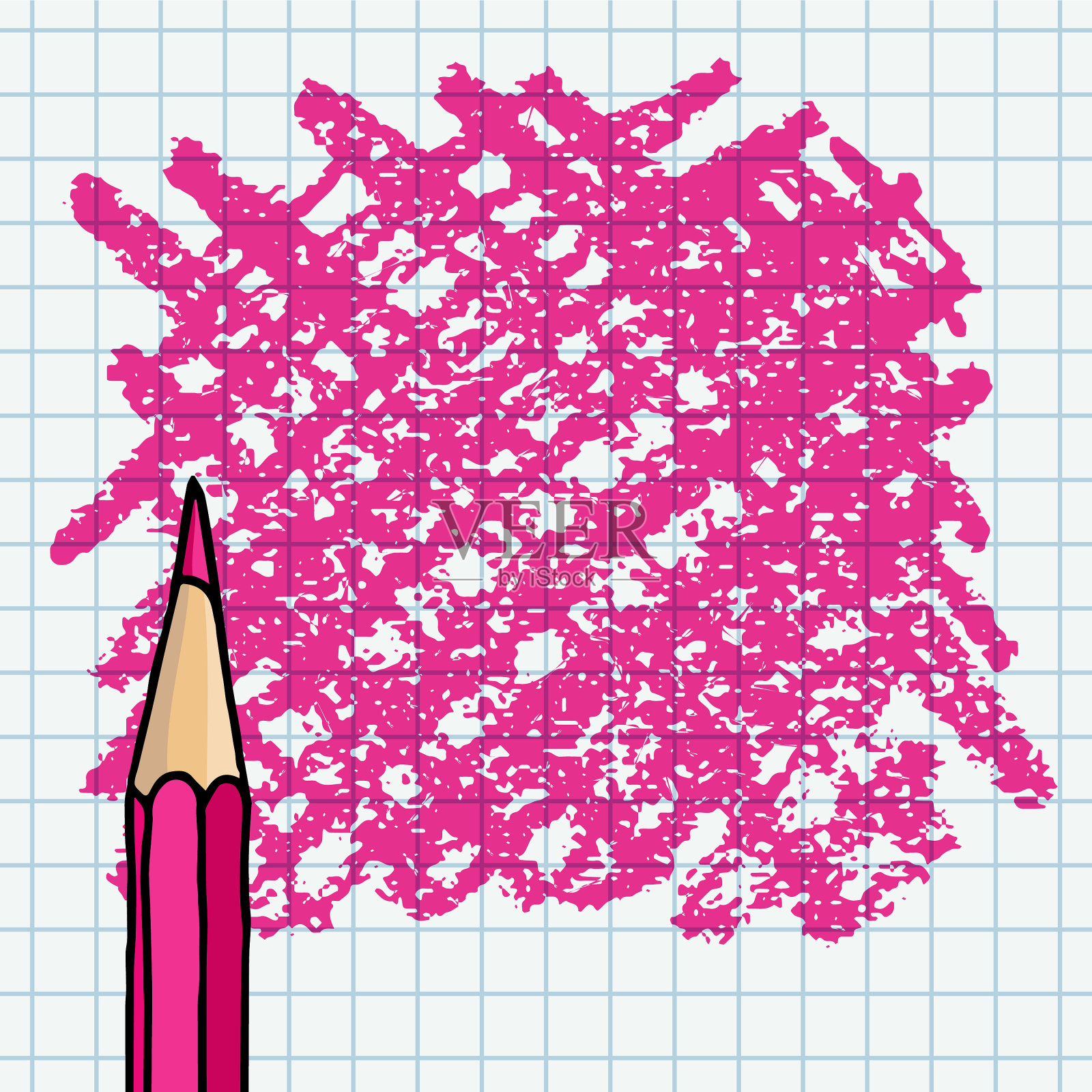 铅笔笔画空白框架插画图片素材