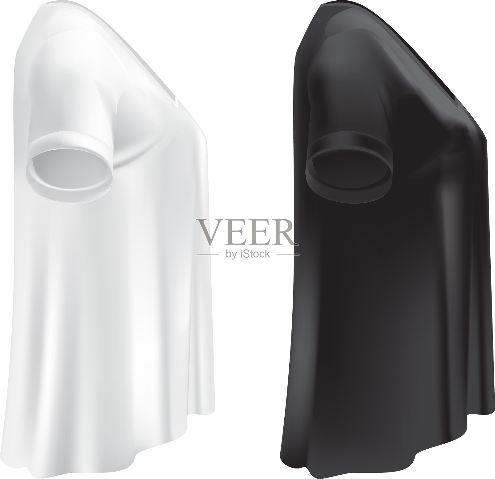 样板妇女的t恤-束腰外衣白色黑色设计元素图片