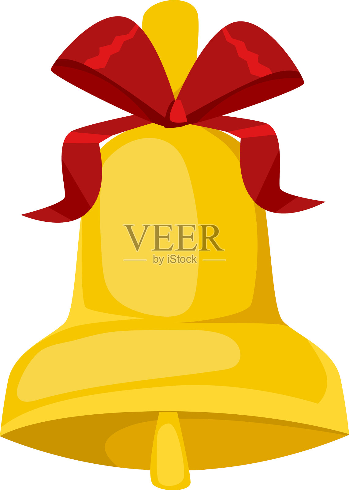 金色的圣诞装饰铃铛用红色设计元素图片