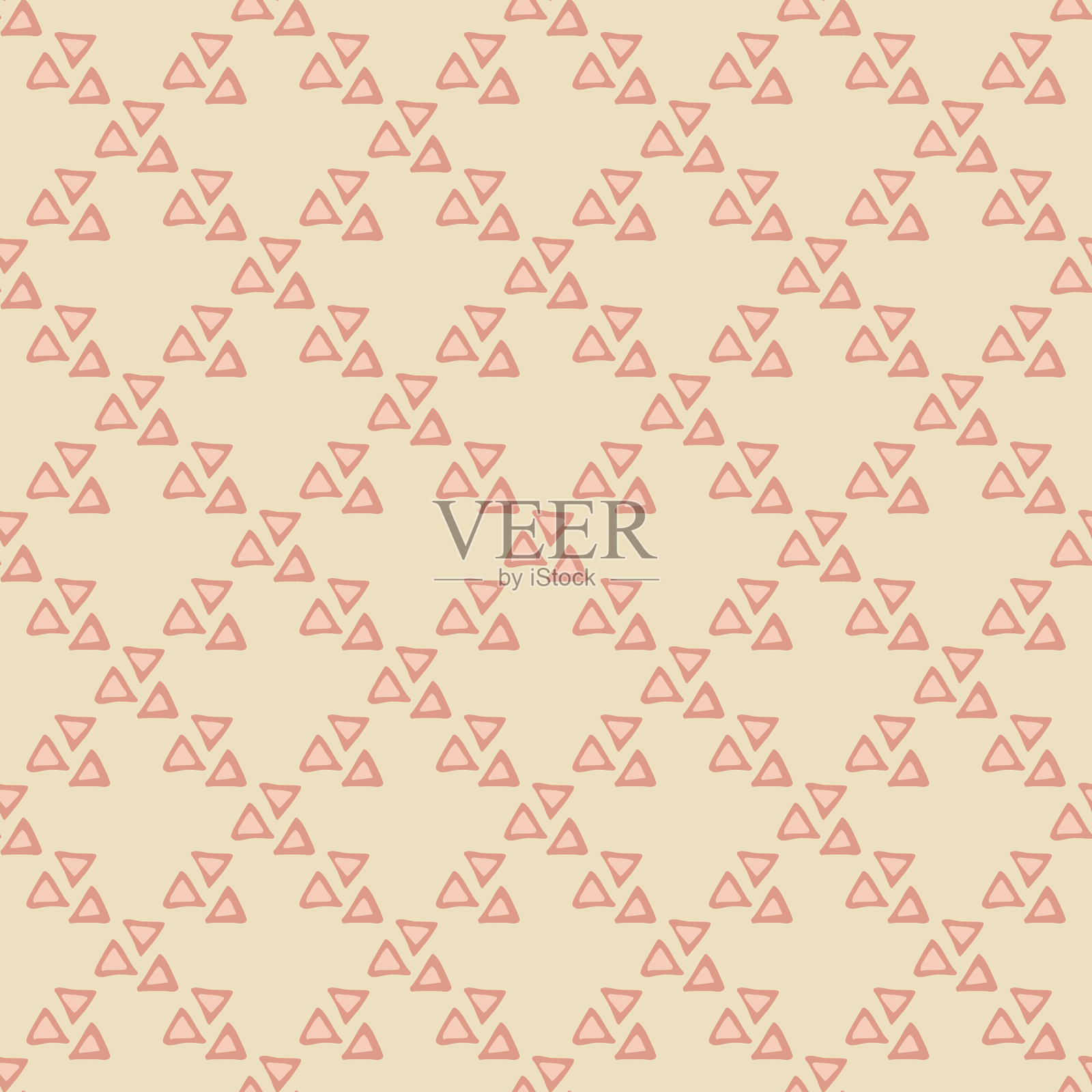 抽象无缝图案与小粉红色插画图片素材