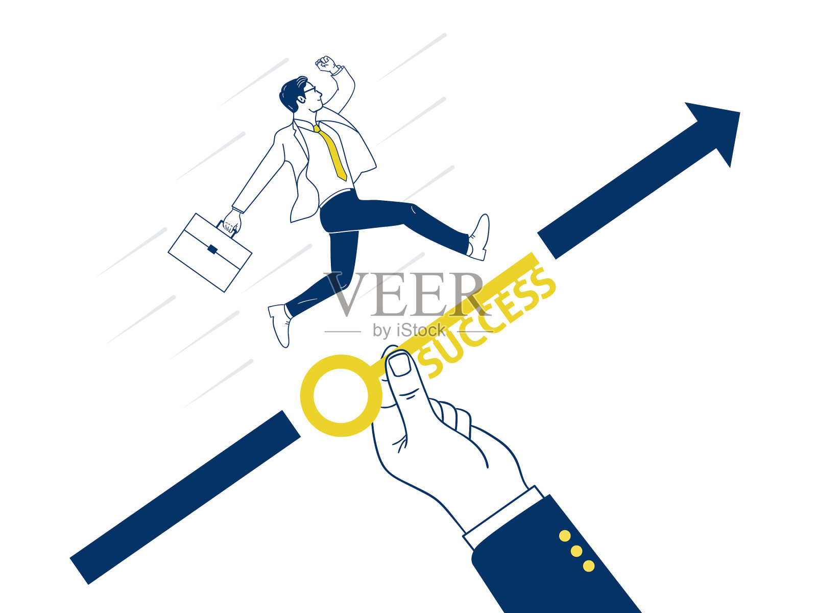 大手帮助商人实现目标设计元素图片