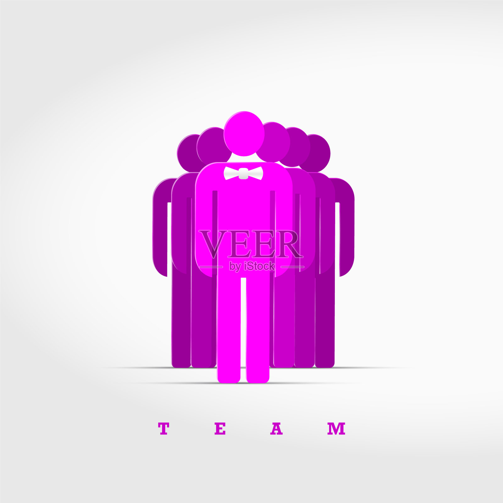 业务团队3d图标领袖是领先的插画图片素材