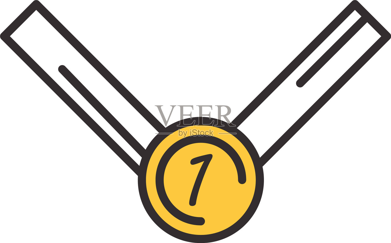 奖章线和填充风格图标设计设计元素图片