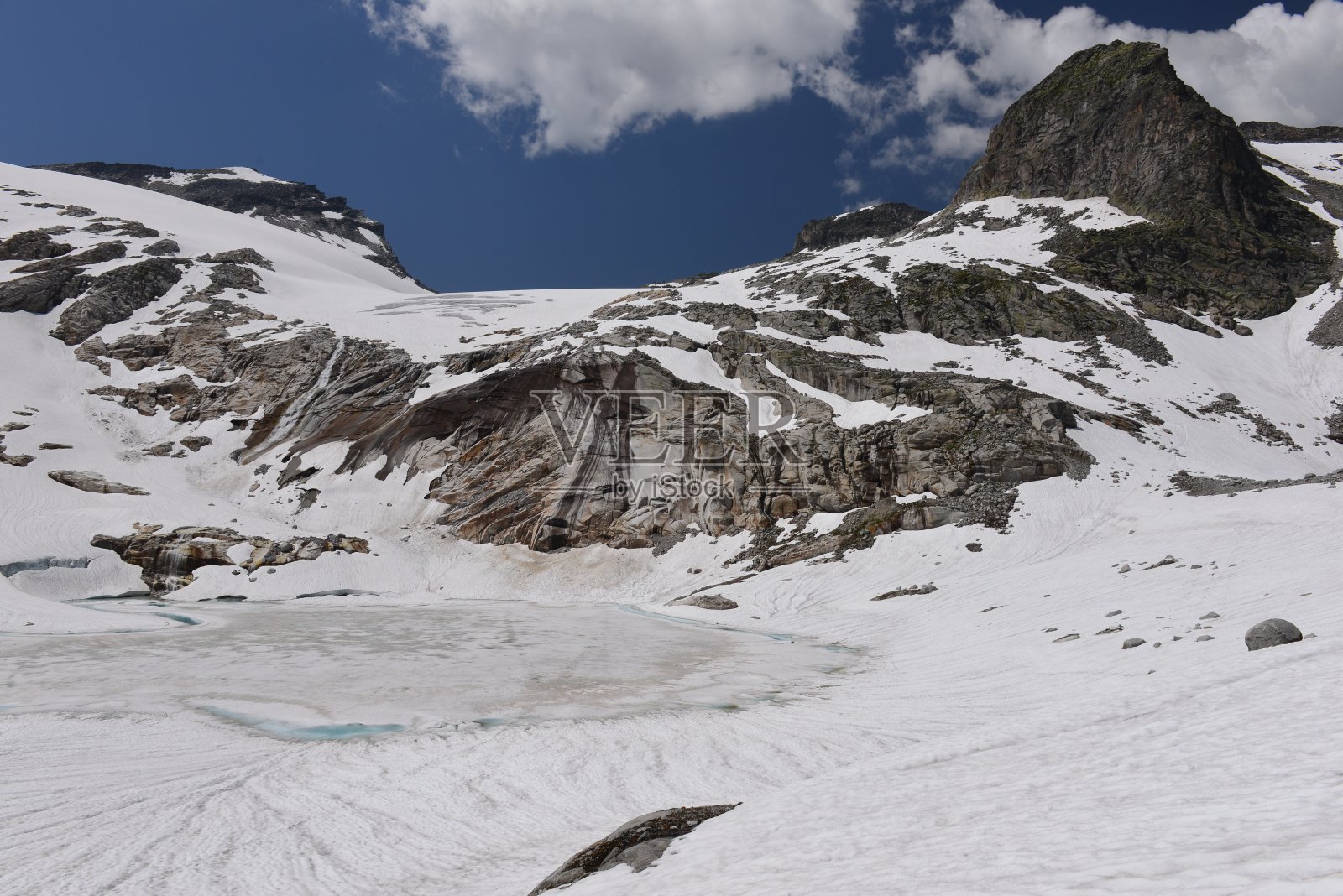 奥地利阿尔卑斯山的威斯湖照片摄影图片