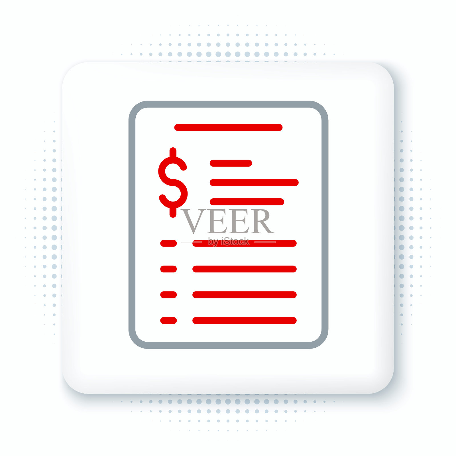 线美容沙龙价格清单图标孤立在白色背景。色彩斑斓的轮廓的概念。向量插画图片素材