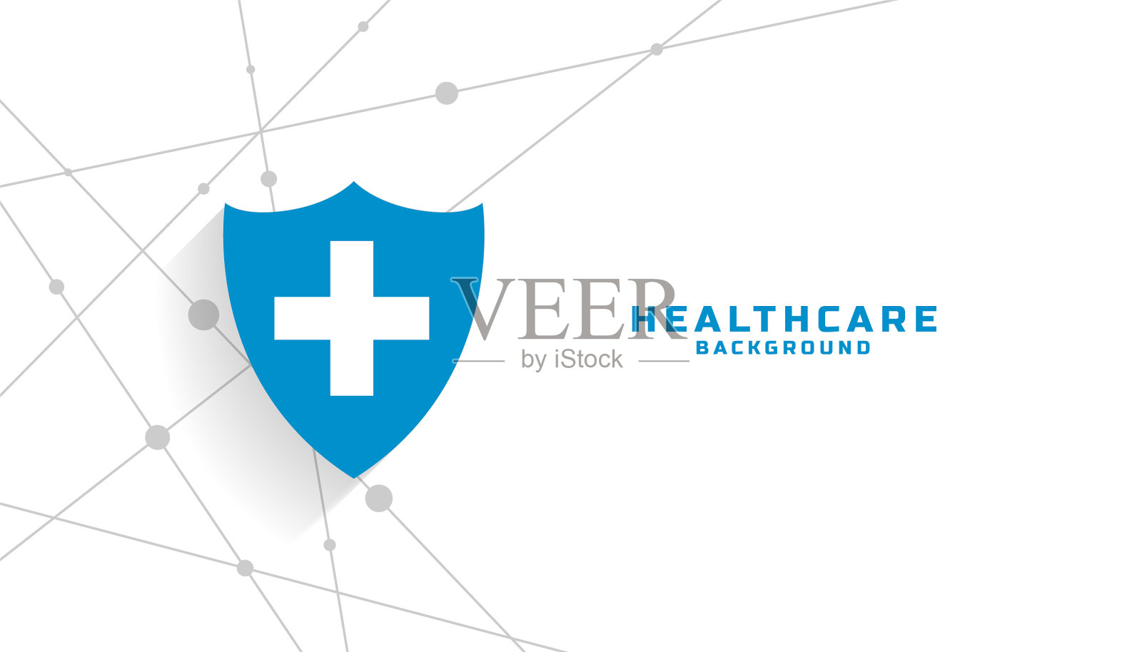 医疗防护盾背景文字插画图片素材