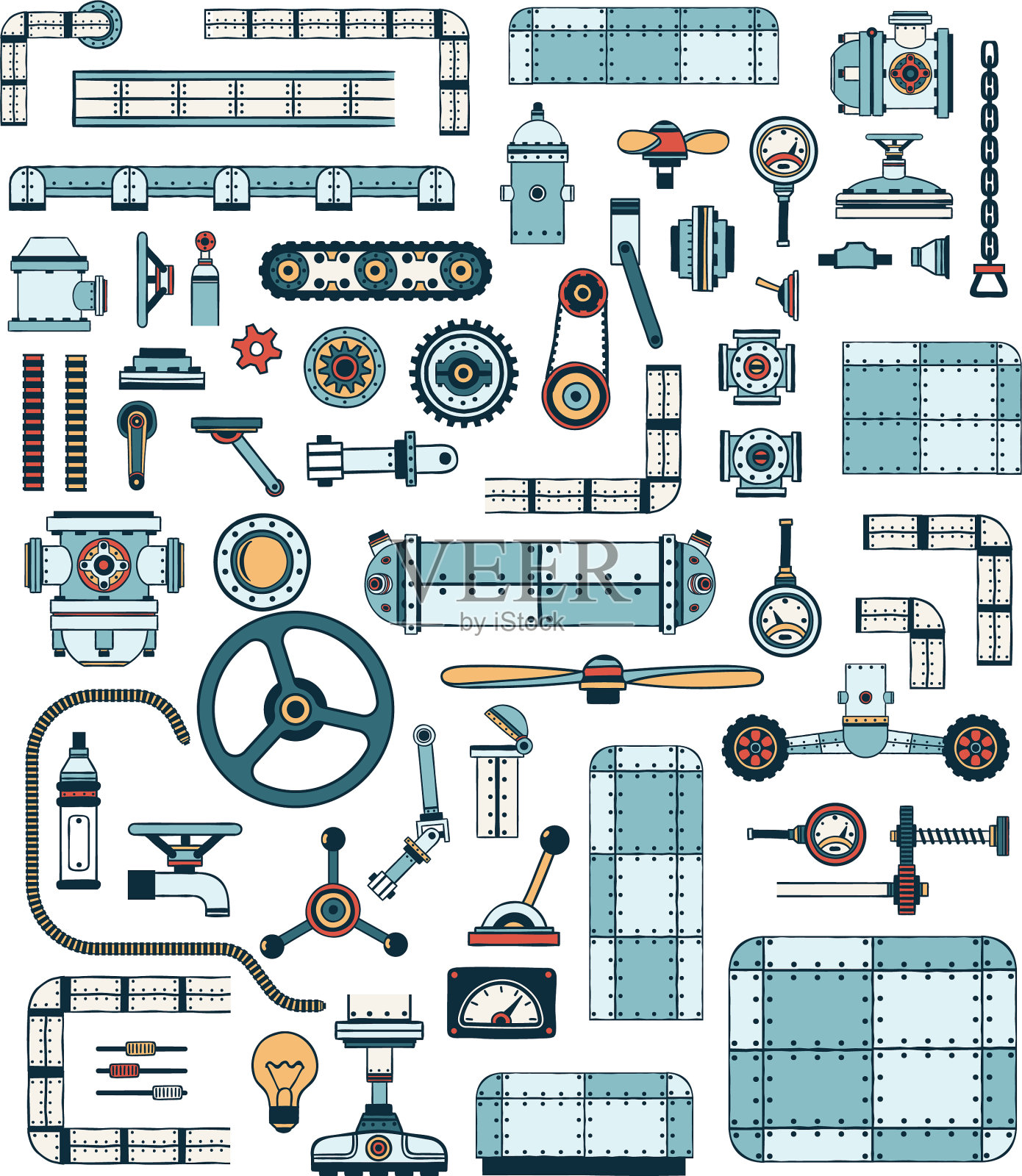 用于制造机械零件零件插画图片素材