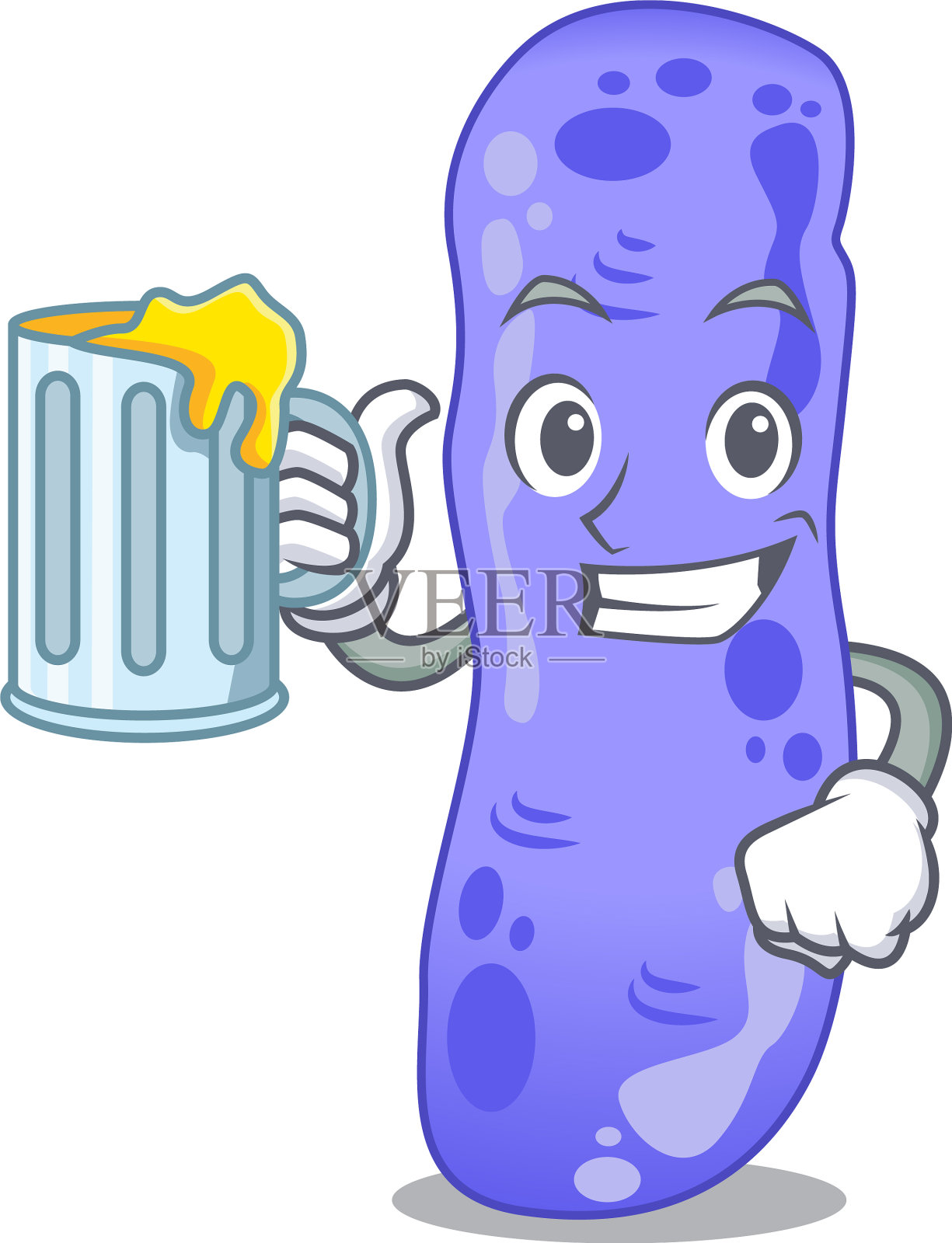 一个卡通概念军团举起了一只杯子设计元素图片