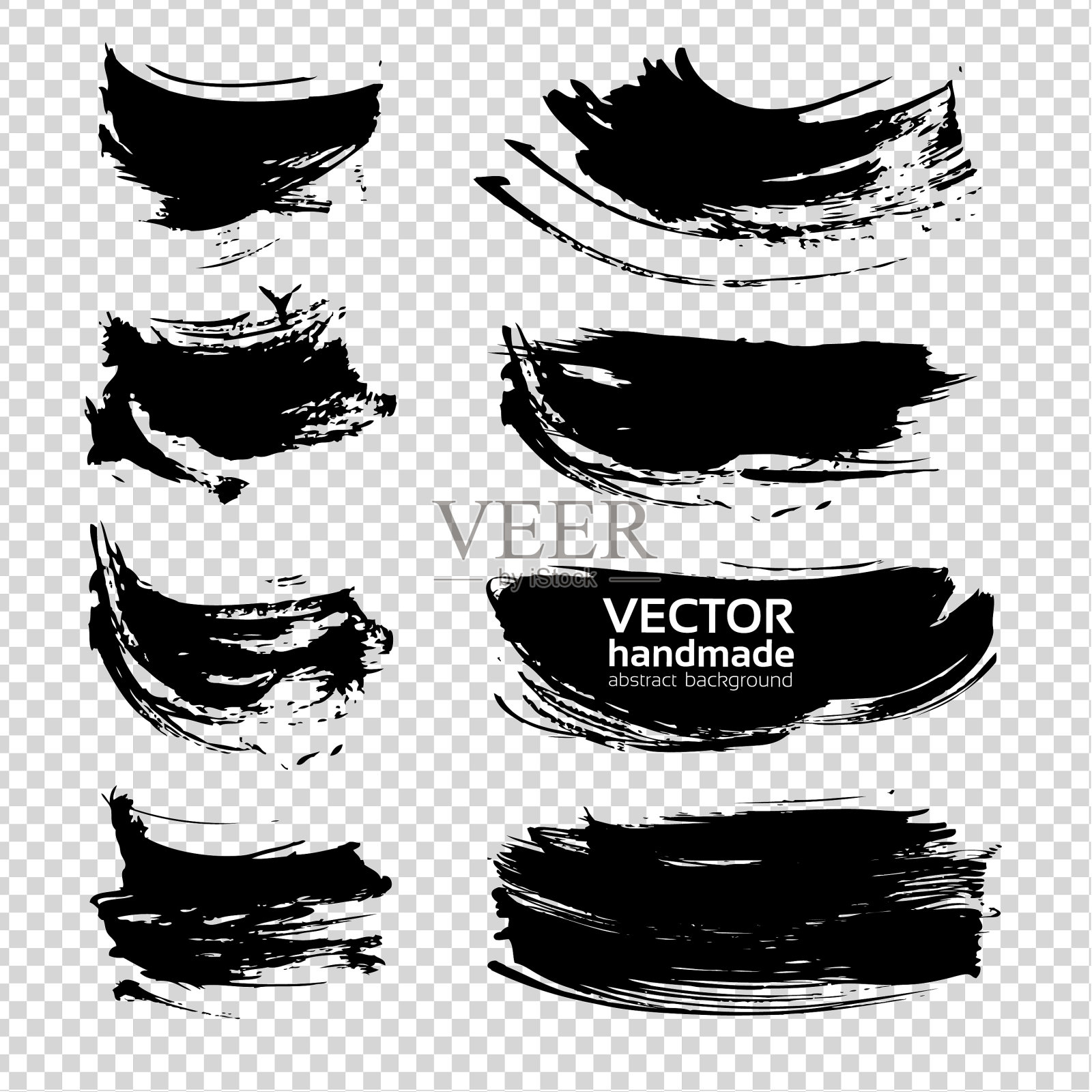 黑色纹理污迹孤立在模仿上插画图片素材