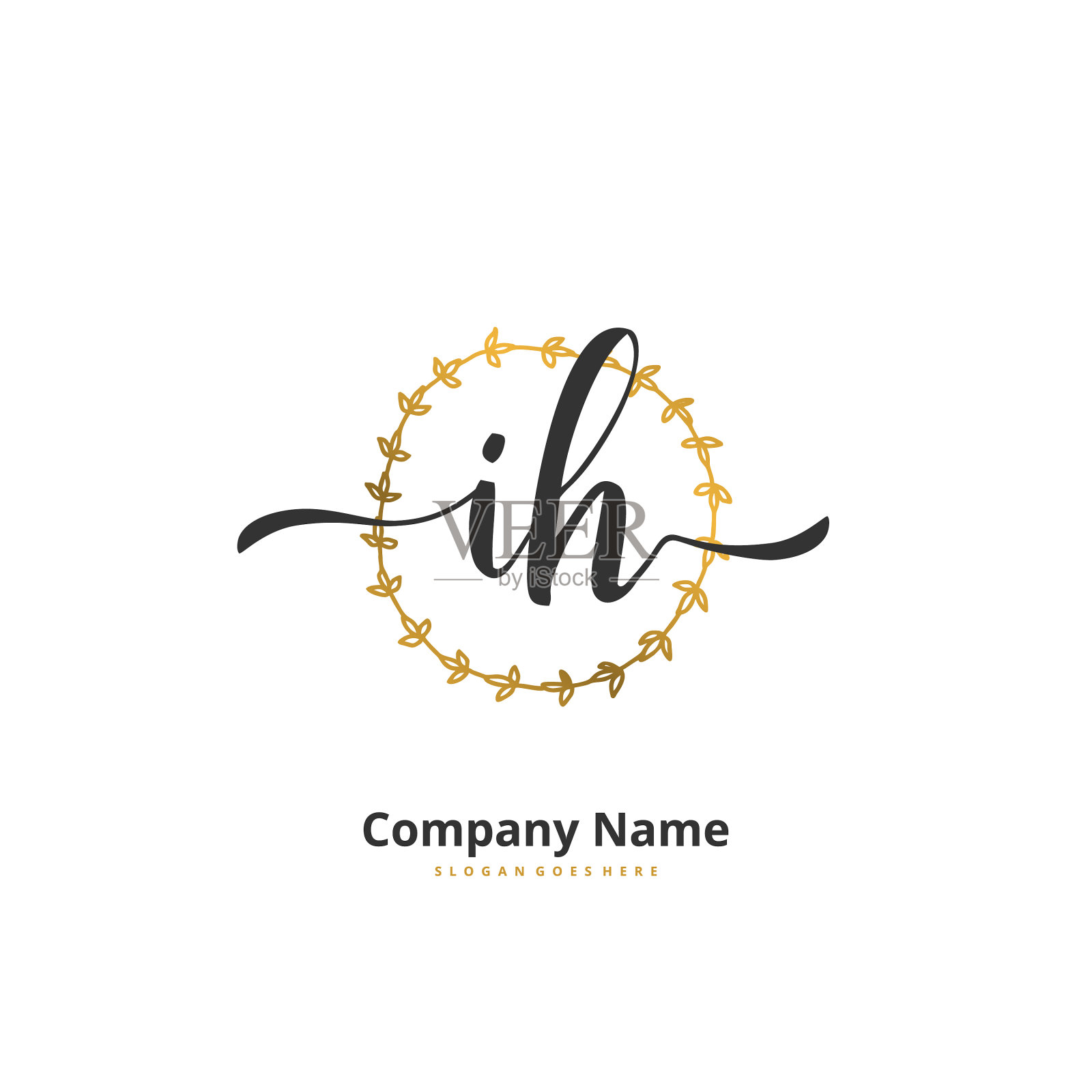 我的初始笔迹和签名标志插画图片素材