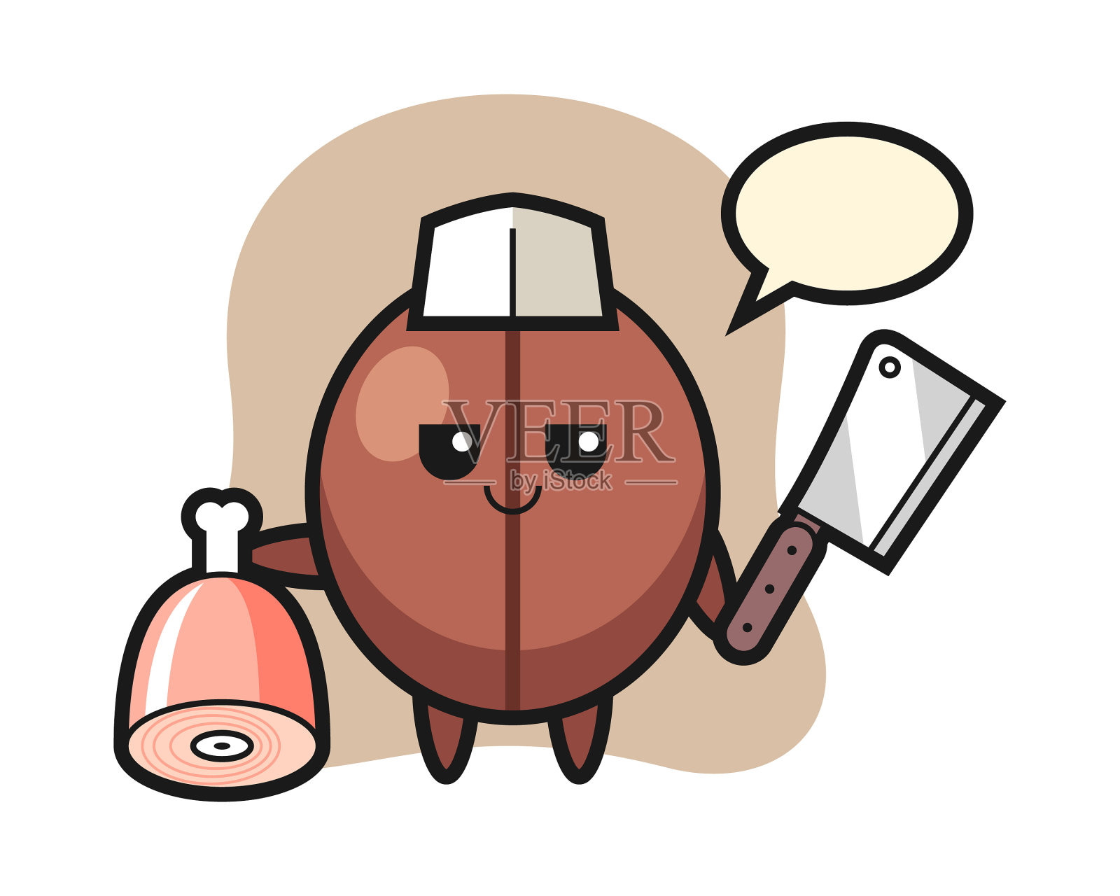 咖啡豆漫画中的屠夫设计元素图片