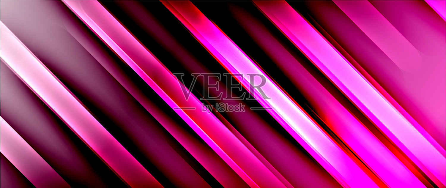 明亮的渐变霓虹线抽象背景插画图片素材