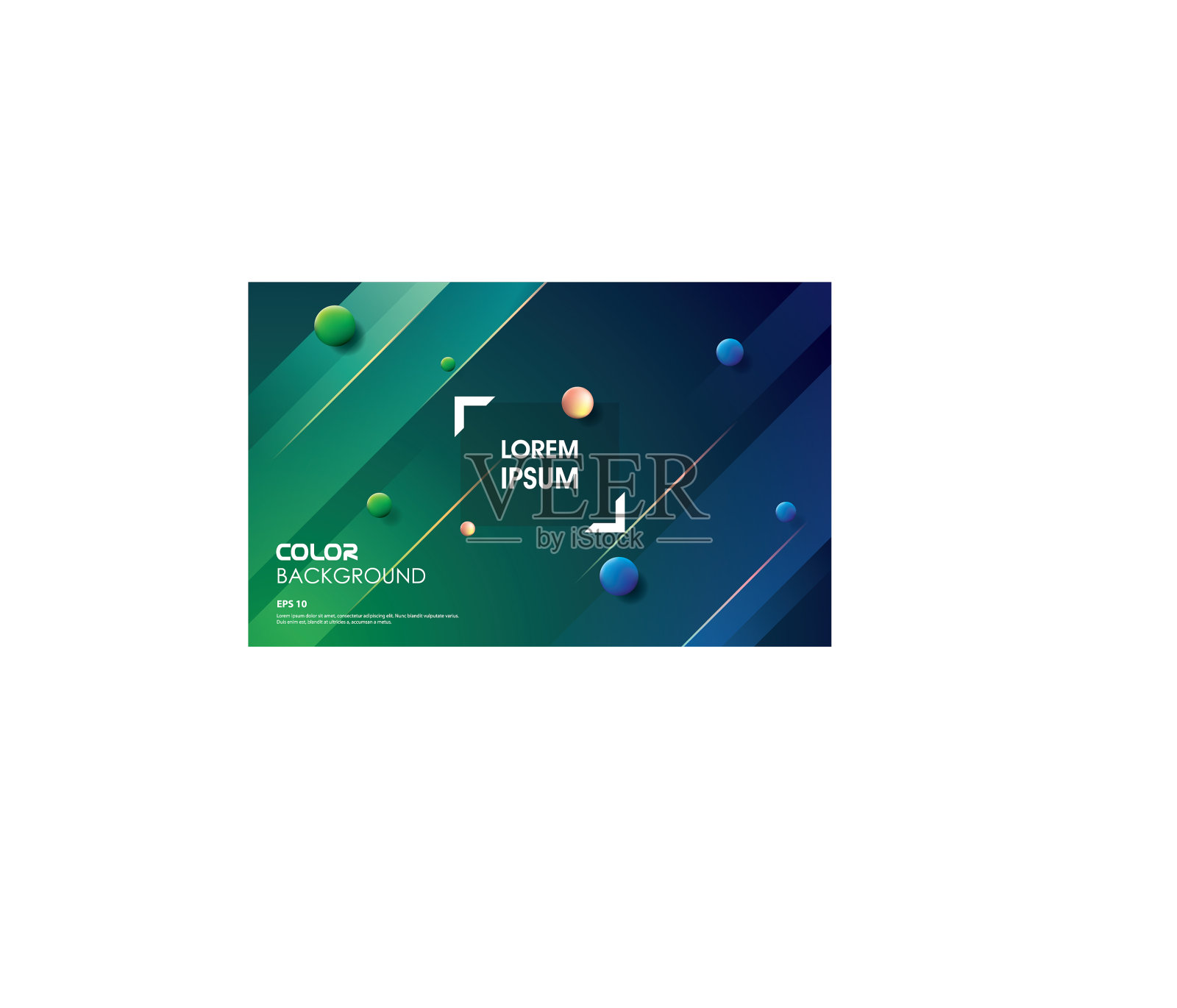 时尚的形状渐变颜色绿色元素设计插画图片素材