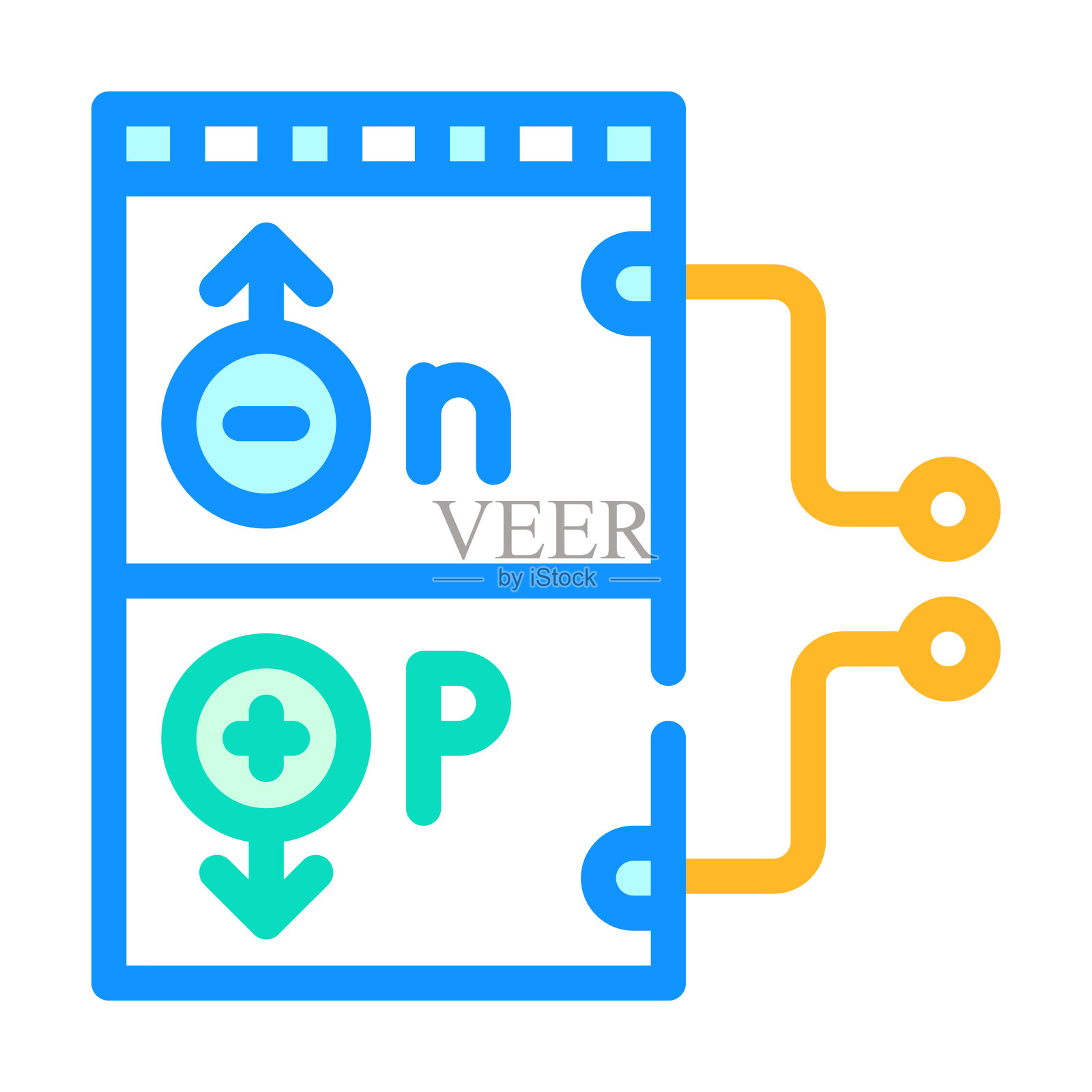 工作原理彩色图标矢量插图插画图片素材