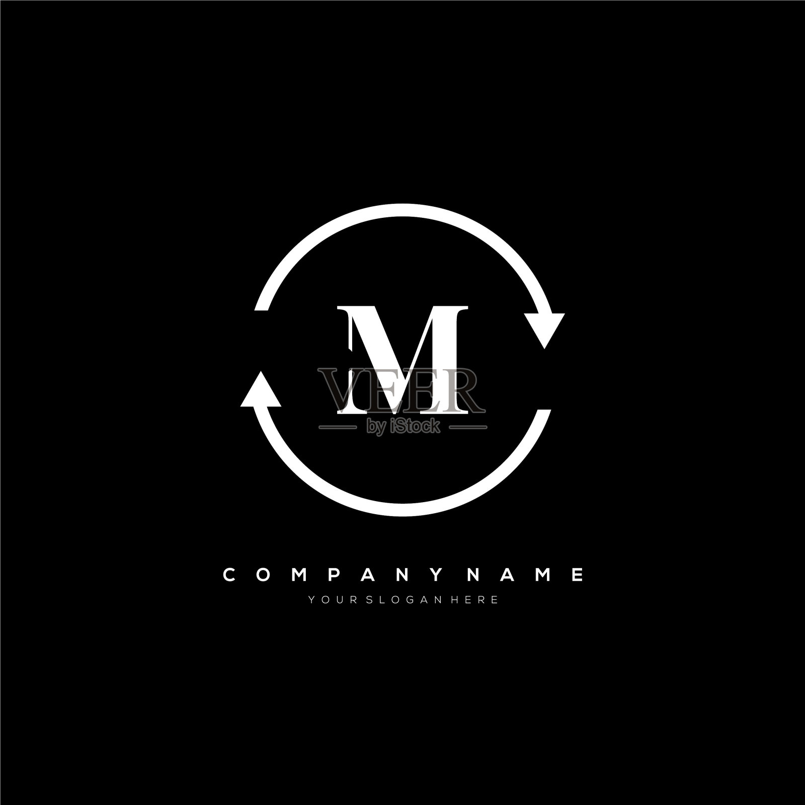 M字母标志模板插画图片素材