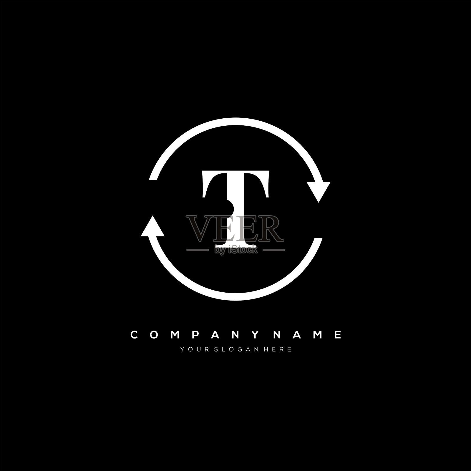 T字母标志模板插画图片素材