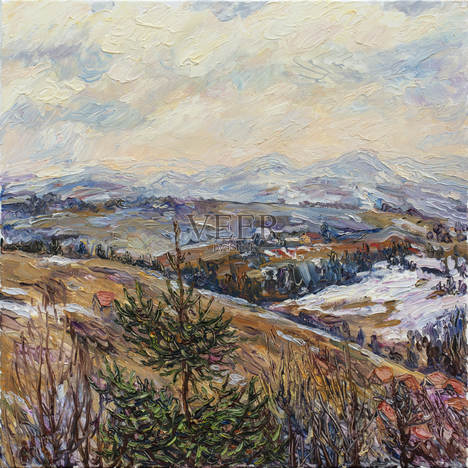 油画、美术、风景插画图片素材