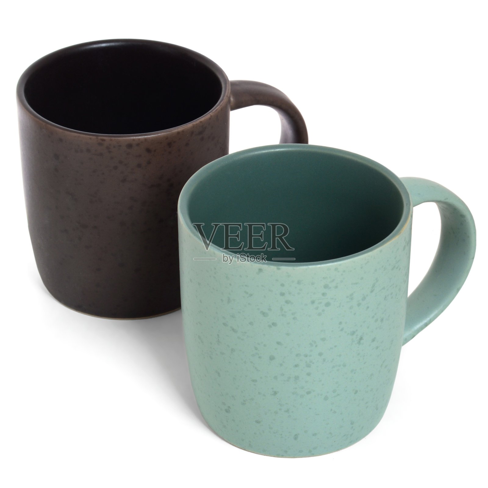 白色背景的陶瓷杯子照片摄影图片