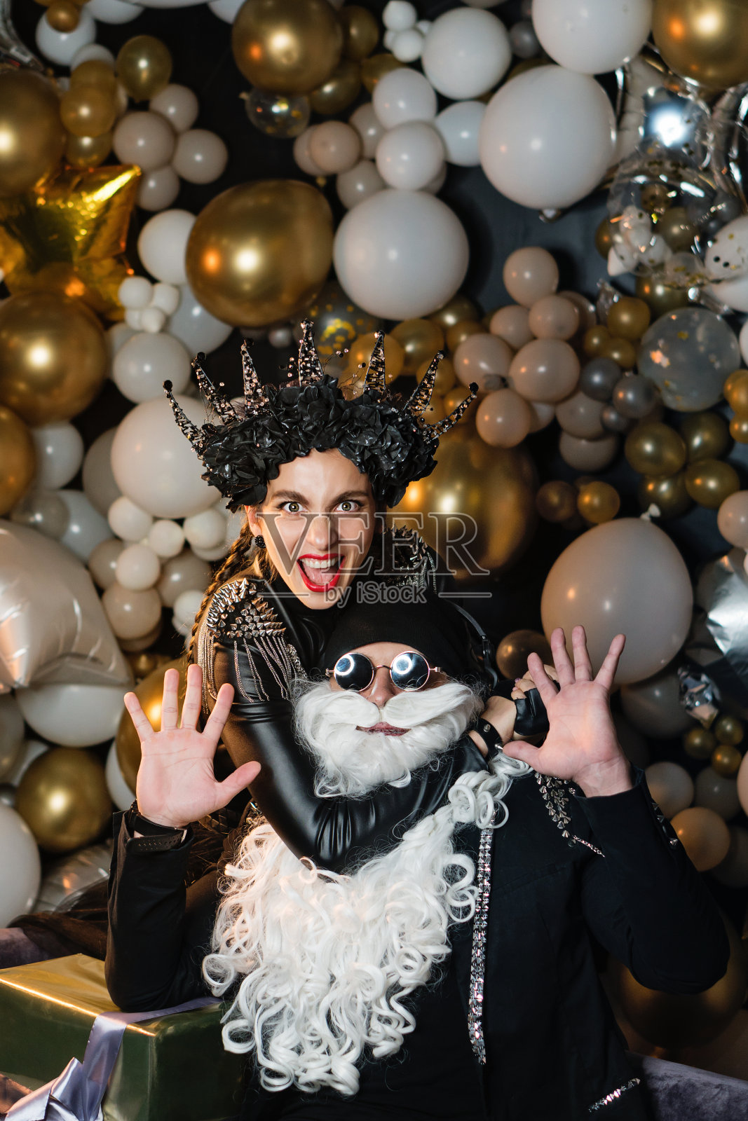 Dj圣诞老人照片摄影图片