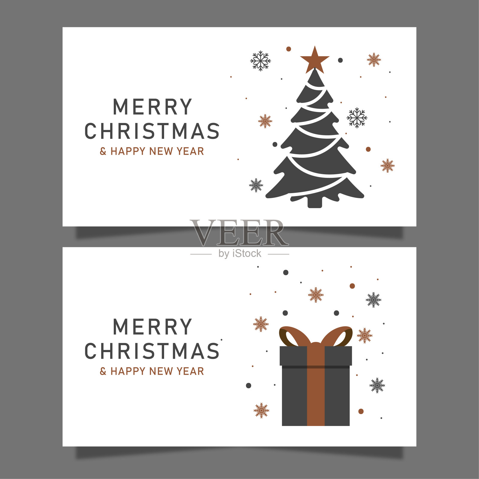 圣诞背景卡片模板。矢量设计元素。一套宣传册，海报模板。矢量图插画图片素材