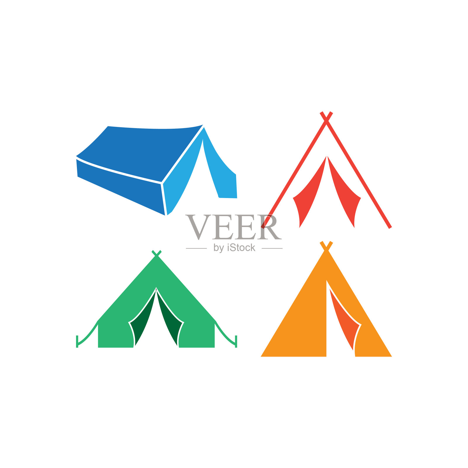 帐篷图标设计模板矢量孤立插图插画图片素材