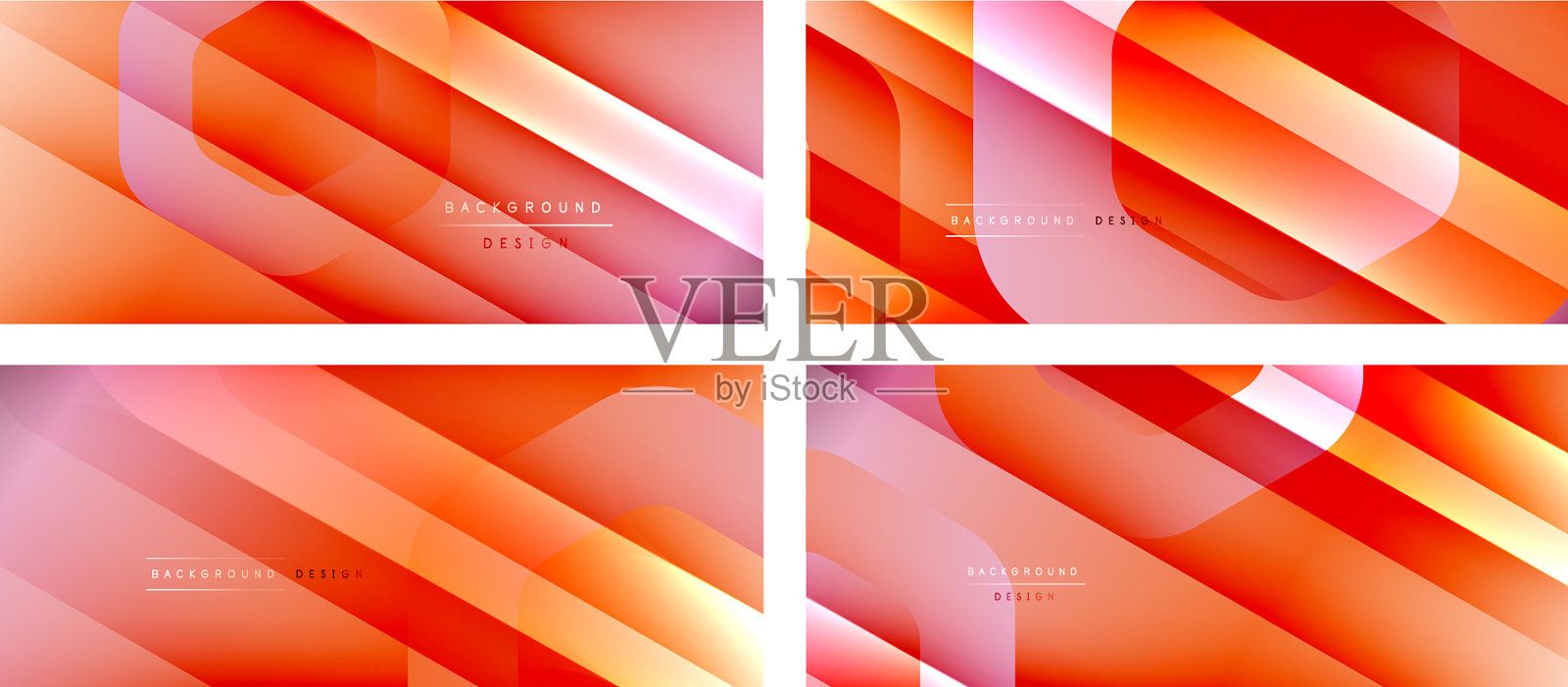 设置六边形几何形状和流体插画图片素材