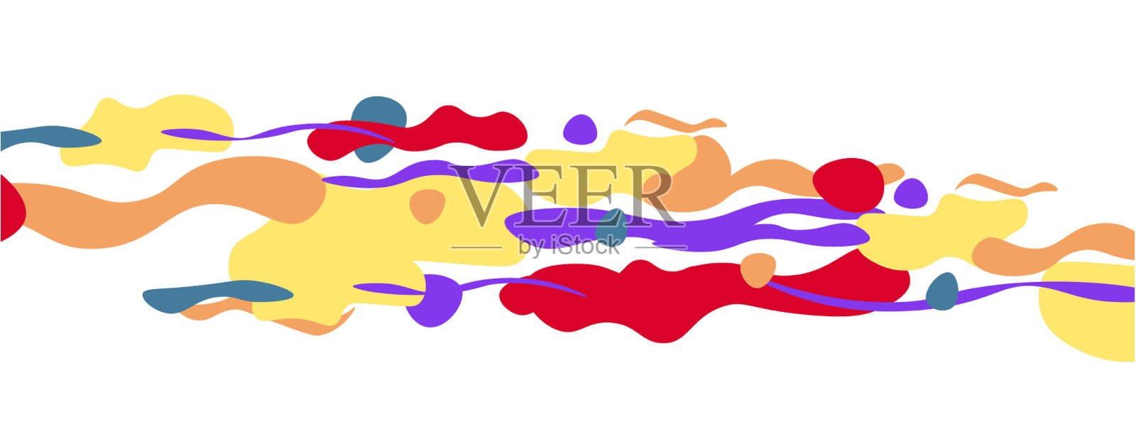 时尚的液体风格塑造抽象设计插画图片素材