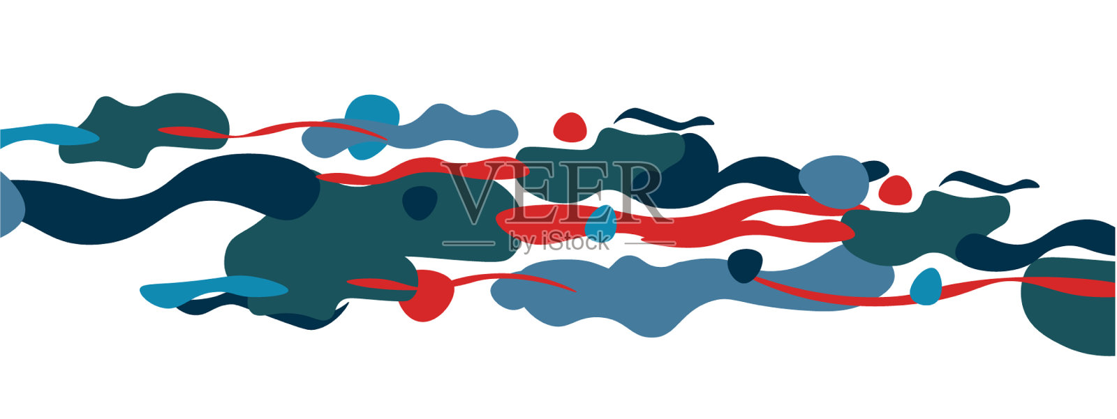 时尚的液体风格塑造抽象设计插画图片素材