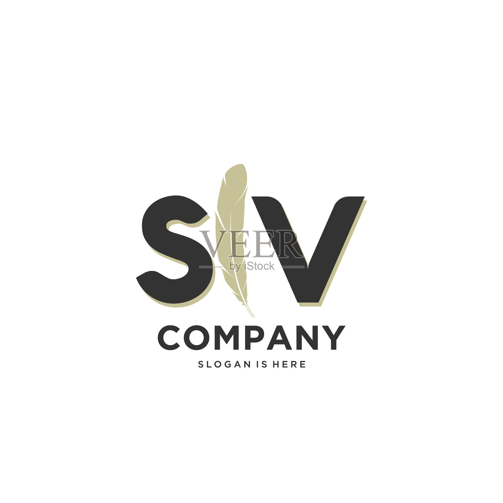 首字母sv独特吸引创意插画图片素材