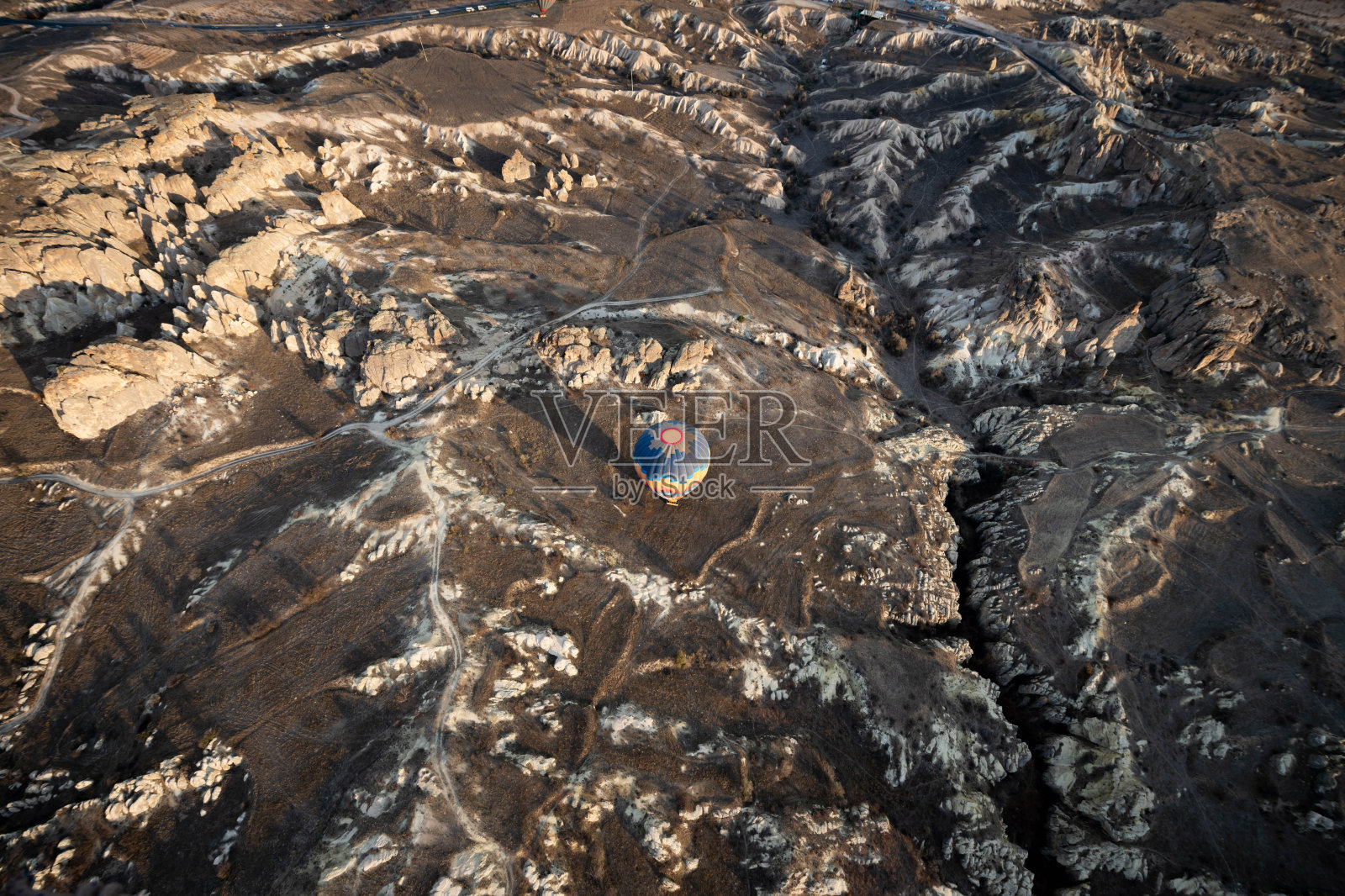 俯视图照片从气球热空气在玫瑰谷在卡帕多西亚土耳其照片摄影图片