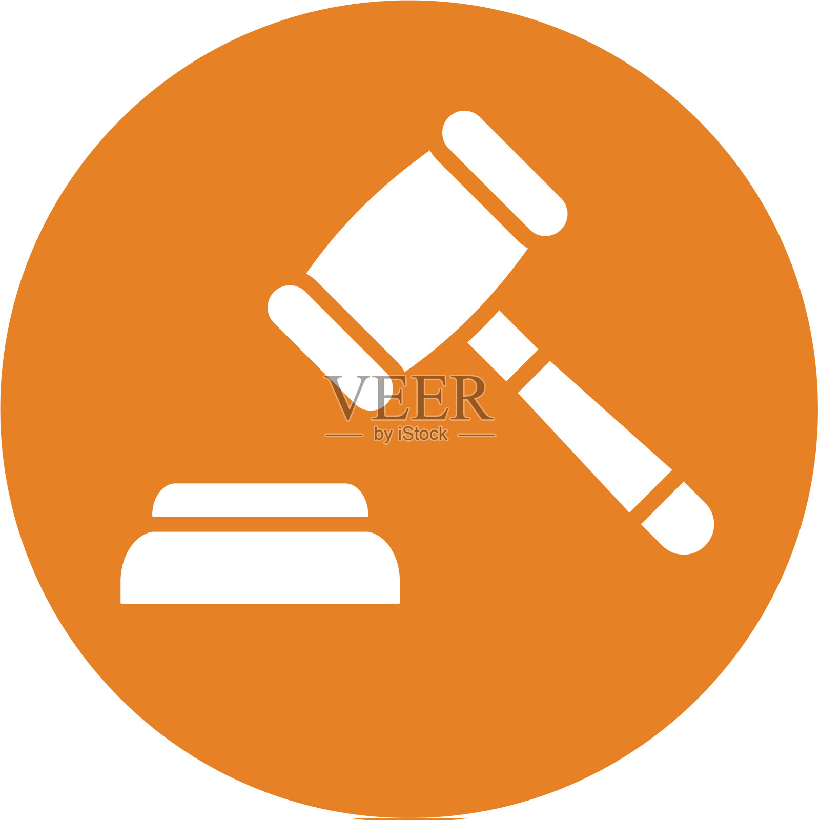 拍卖槌锤法律图标设计元素图片