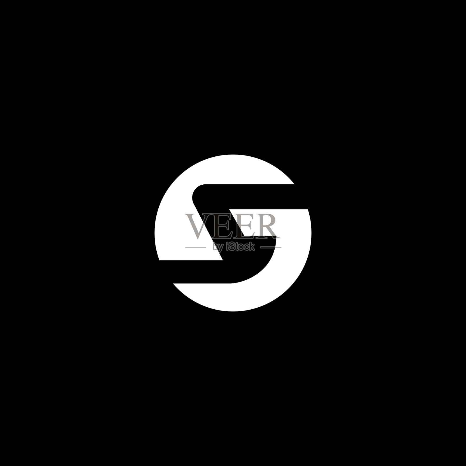 g字母标志设计g sg三角形标志圆插画图片素材