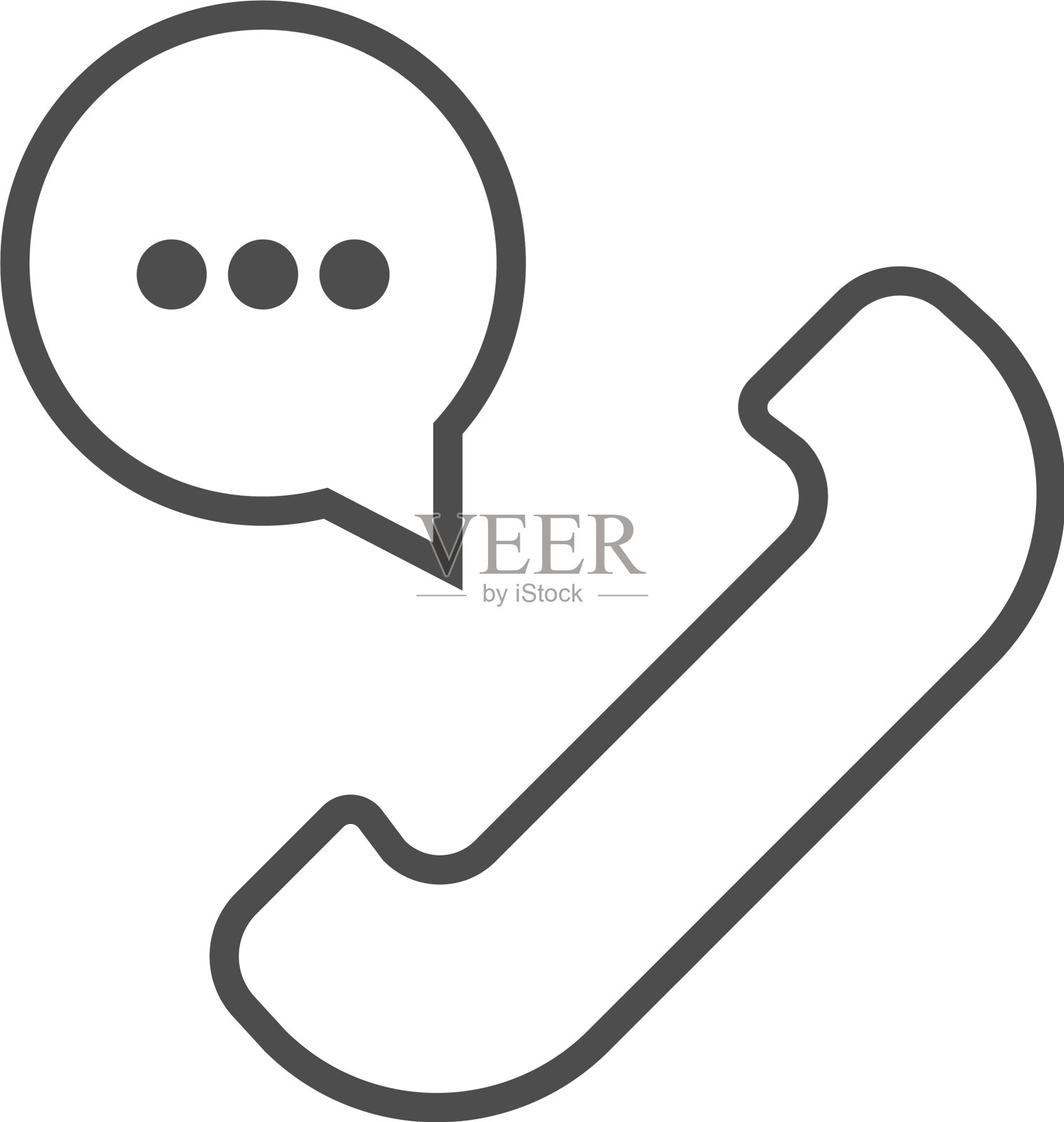 手机气泡聊天图标标志设计元素图片