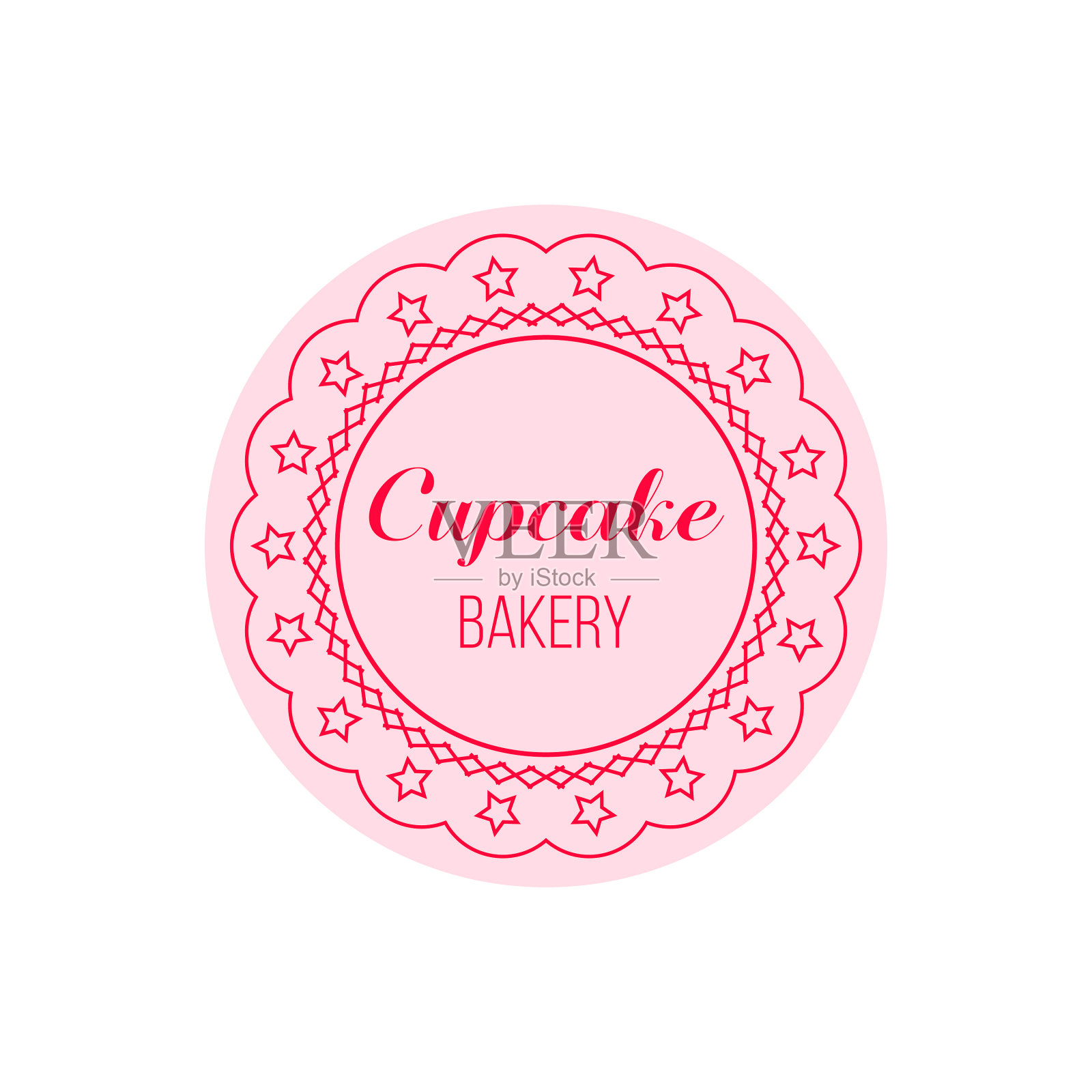 红色的圆形标签插画图片素材