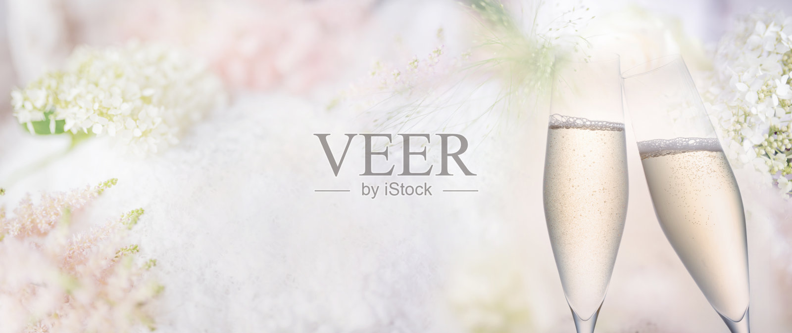 以香槟为背景的春天照片摄影图片