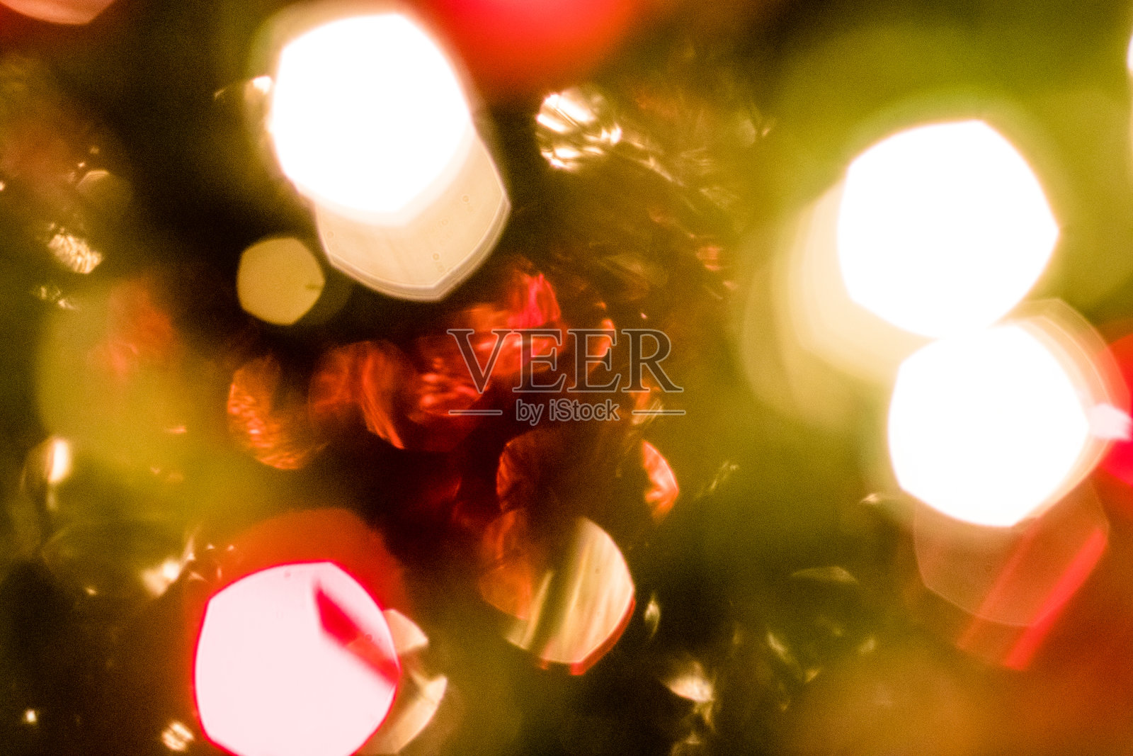 散景圣诞灯照片摄影图片