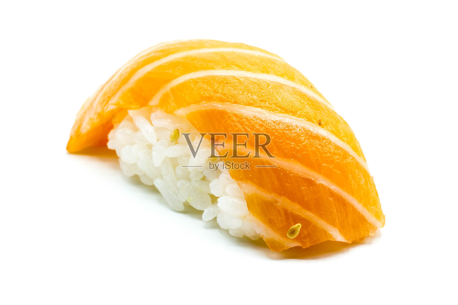 三文鱼寿司手握寿司孤立在白色背景照片摄影图片