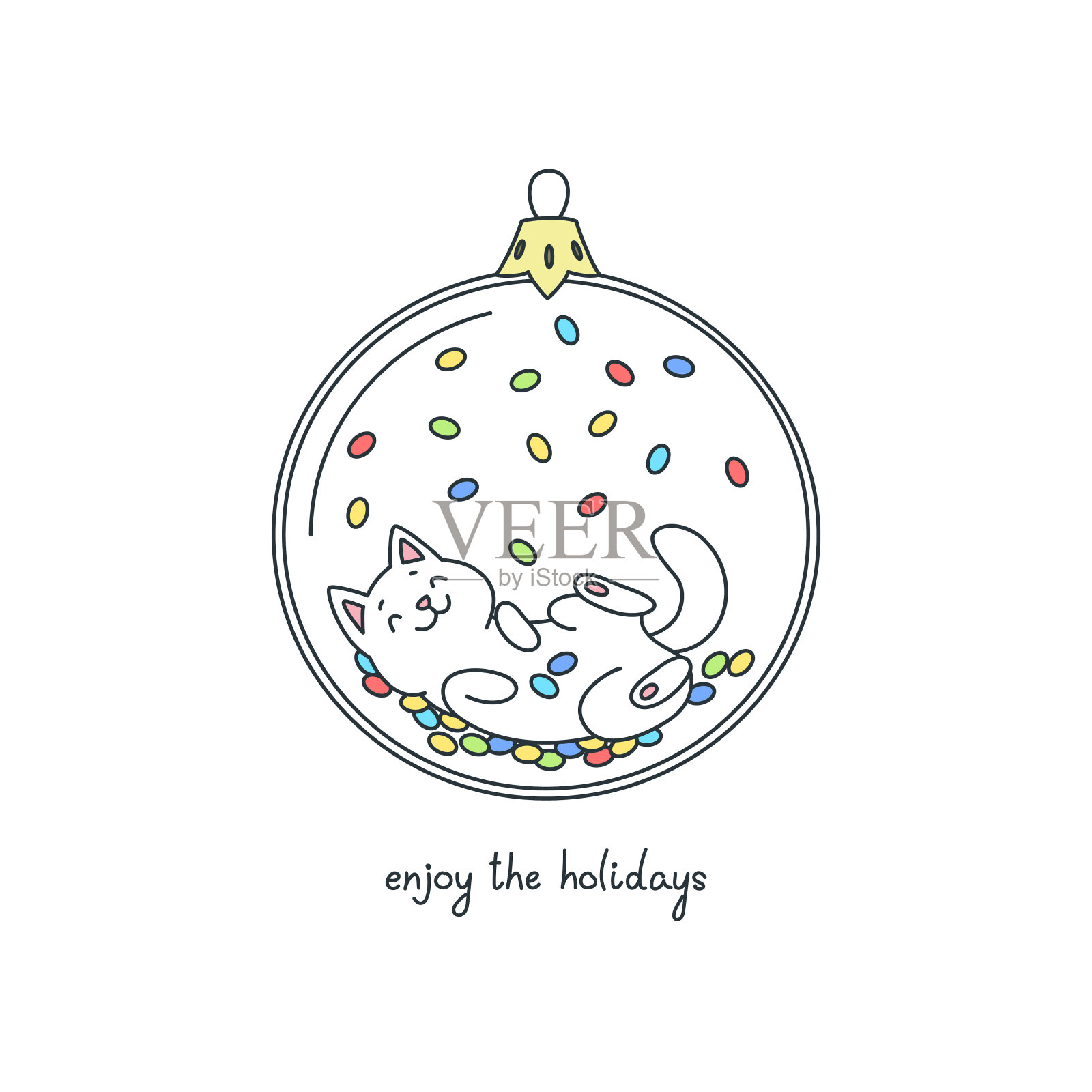 享受假期插画图片素材