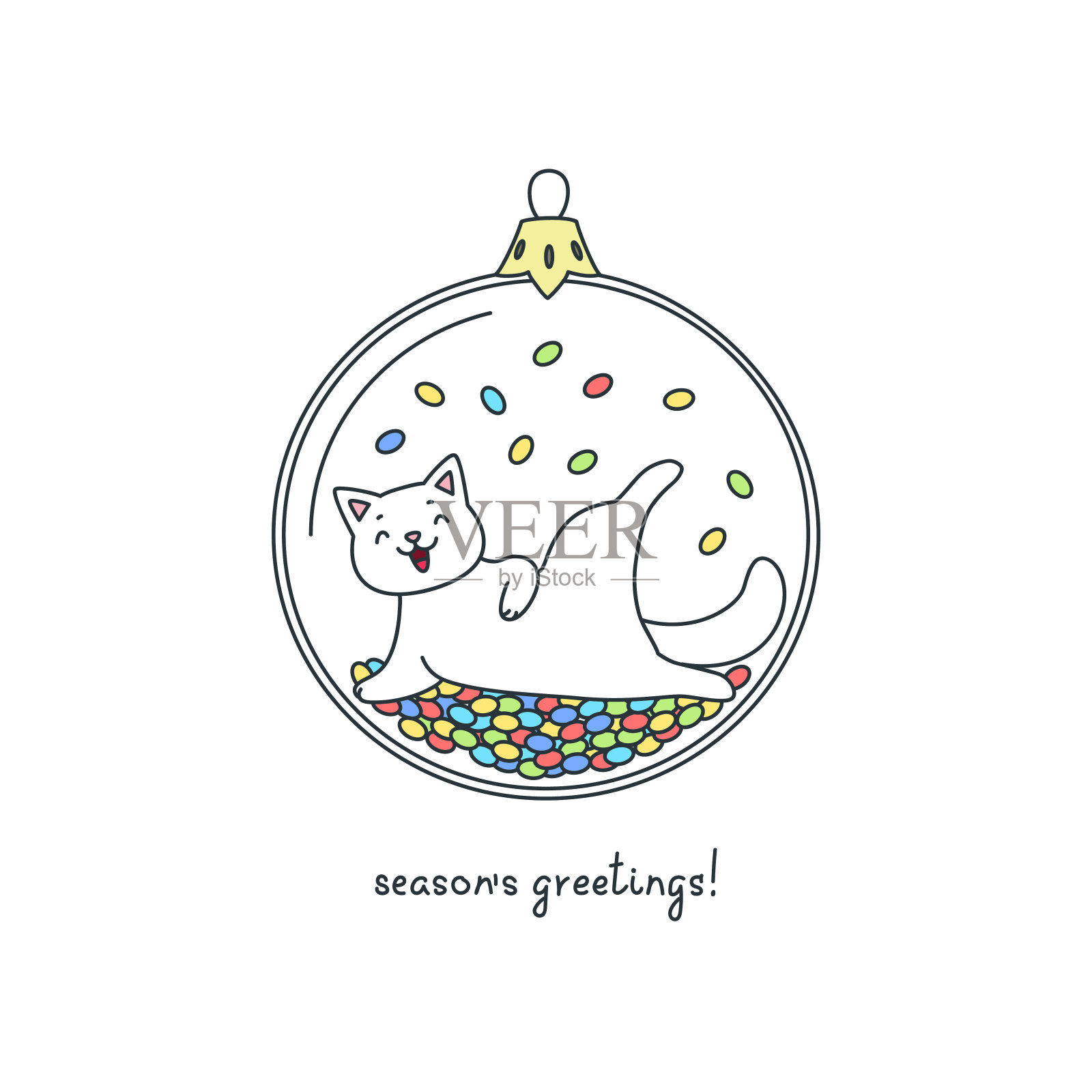 节日的问候插画图片素材