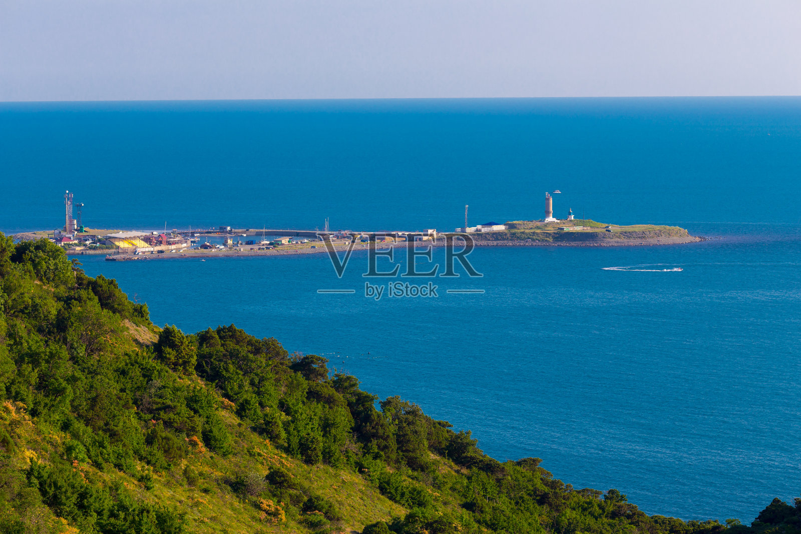 美丽的夏日海景，黑海照片摄影图片