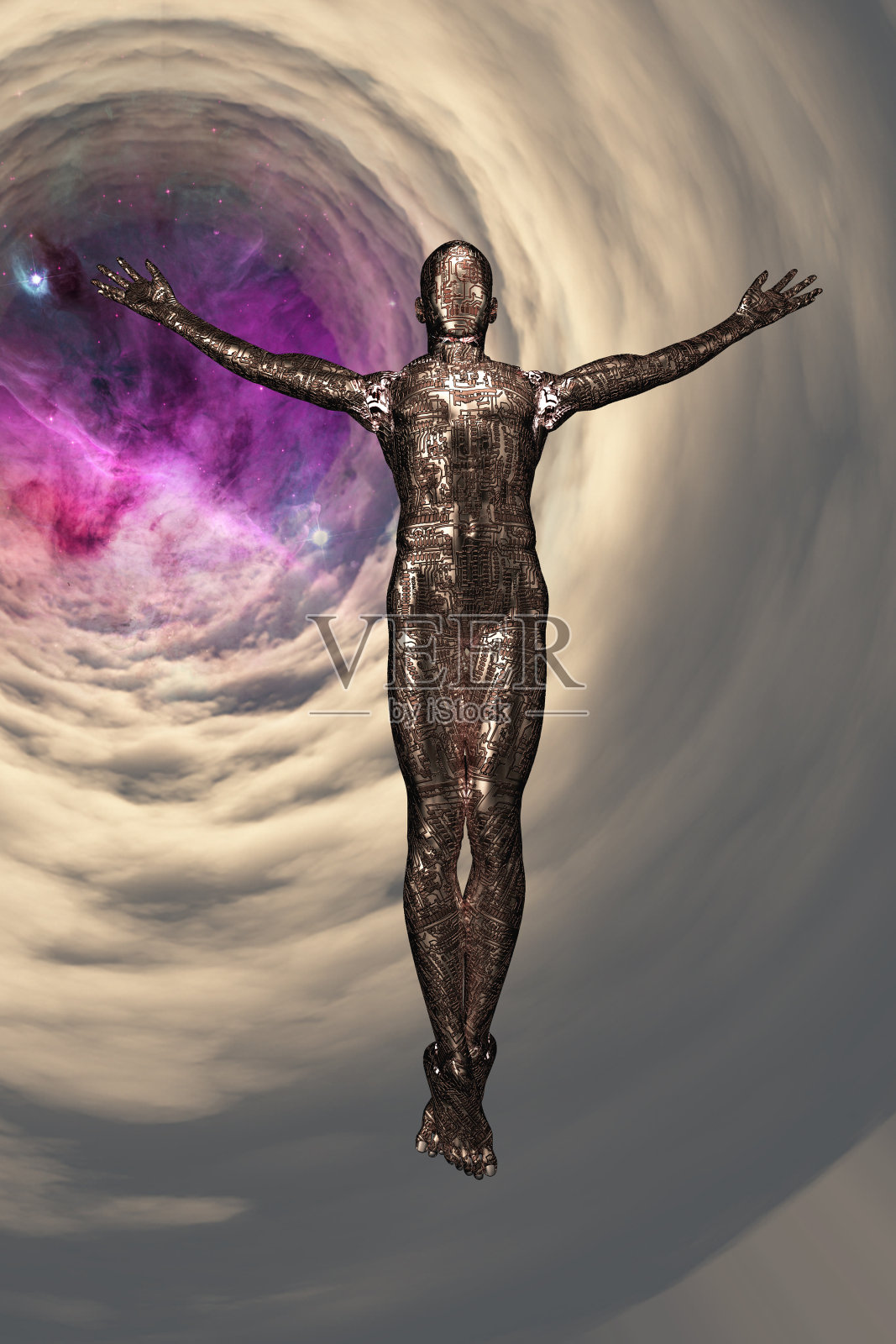 机器人扬升，3D渲染照片摄影图片