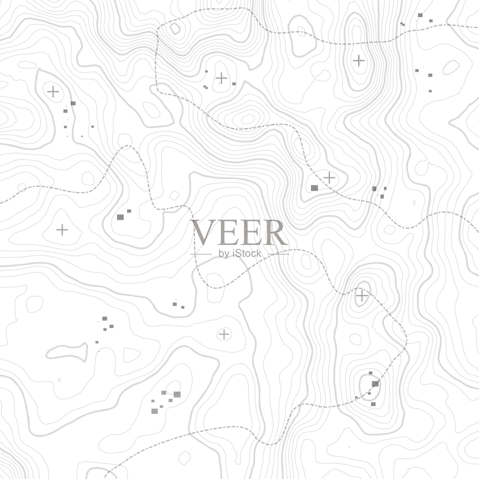 地形图背景概念与空间为您的副本。地形线条艺术轮廓，登山步道，形体矢量设计。计算机生成的。插画图片素材