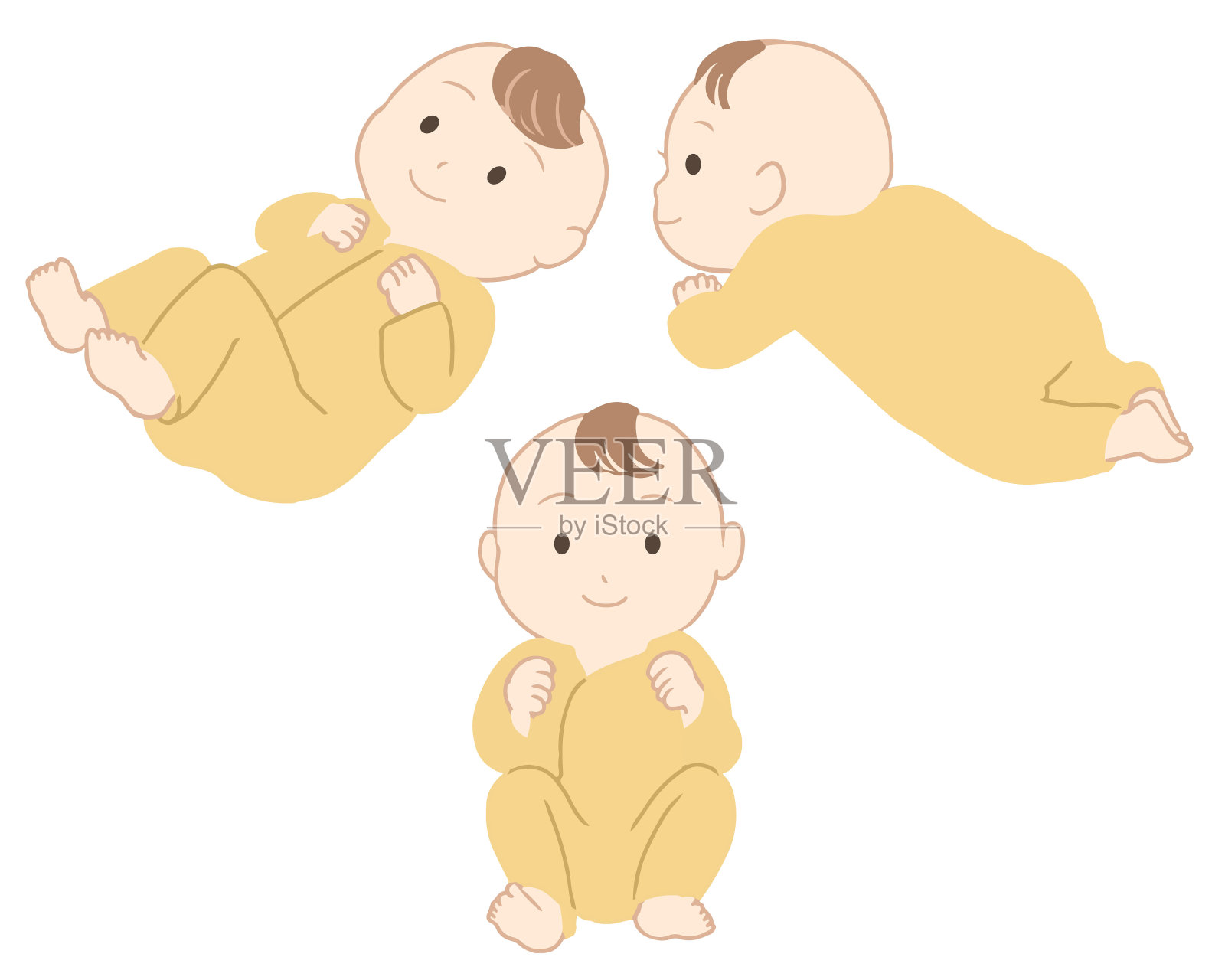 婴儿服装(无线)设计元素图片