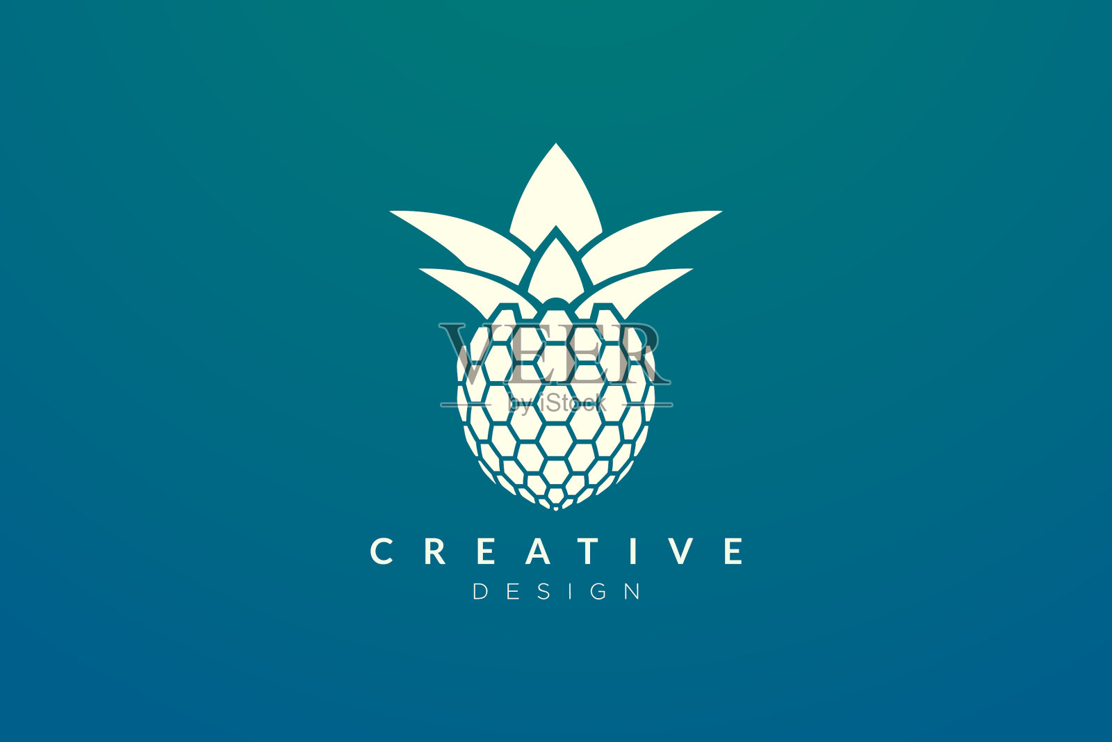 菠萝设计理念技术风格现代插画图片素材