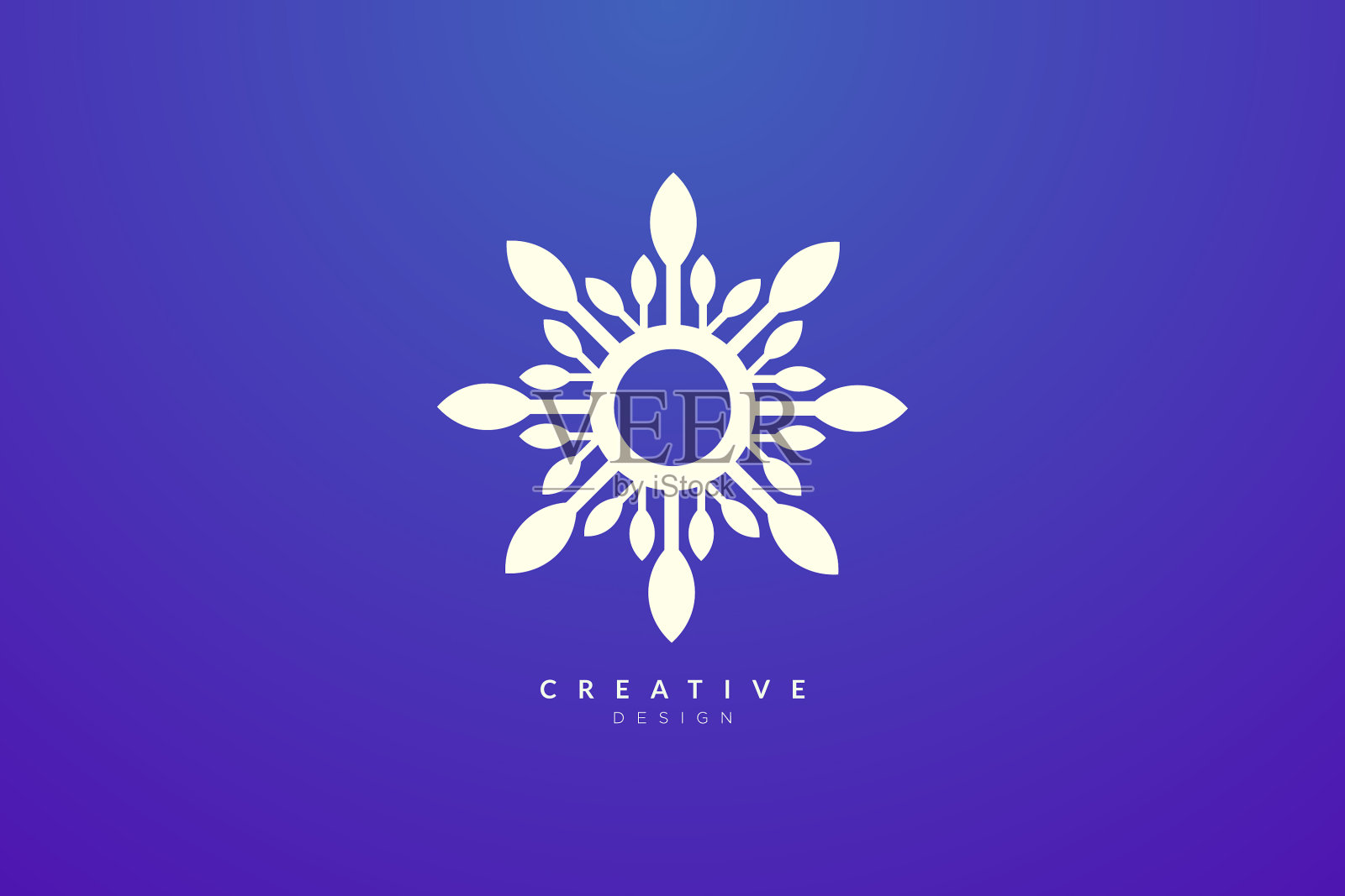 为spa设计抽象的花和叶标志插画图片素材