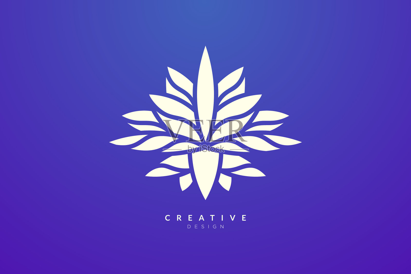 为spa设计抽象的花和叶标志插画图片素材