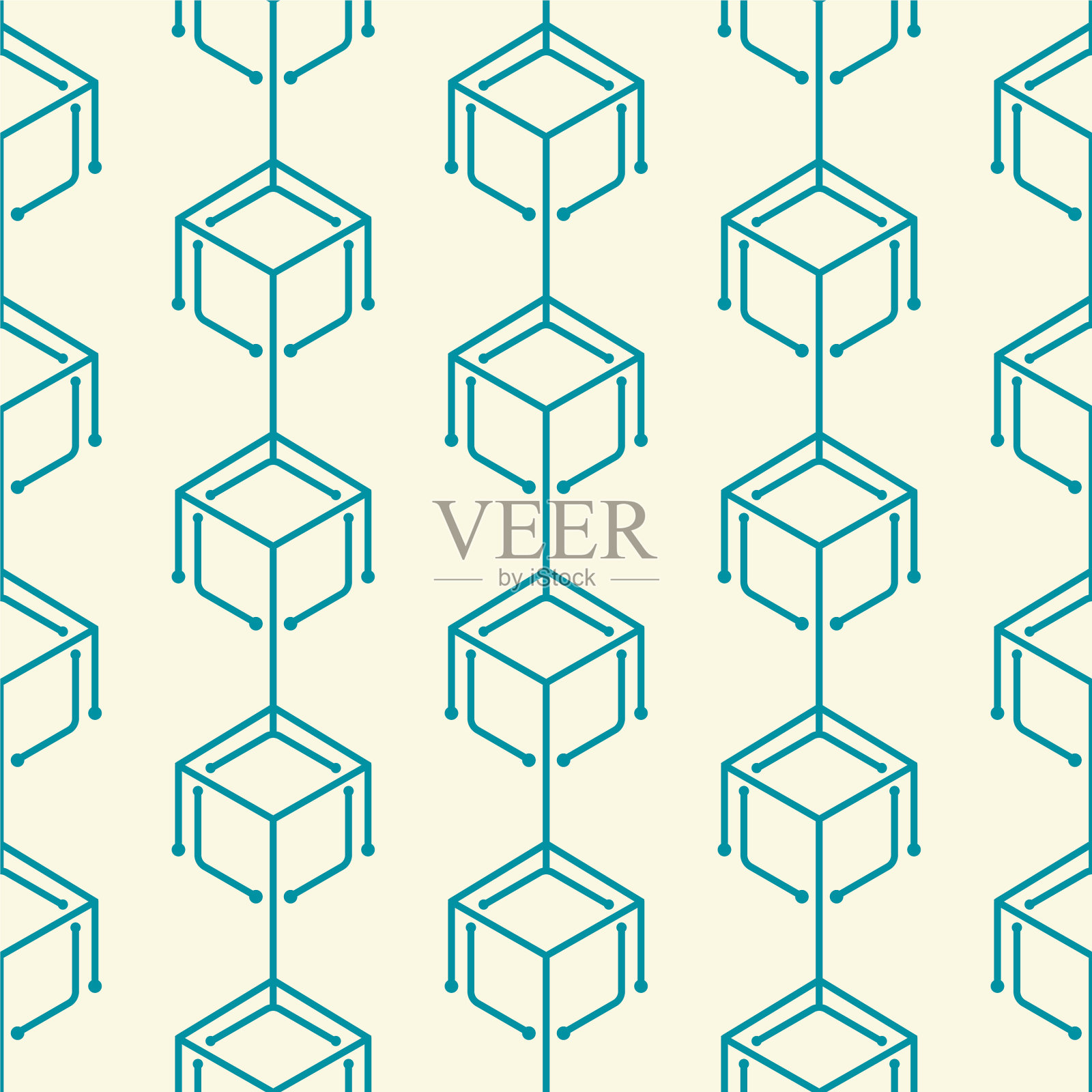 用柔和的颜色设计几何图案插画图片素材