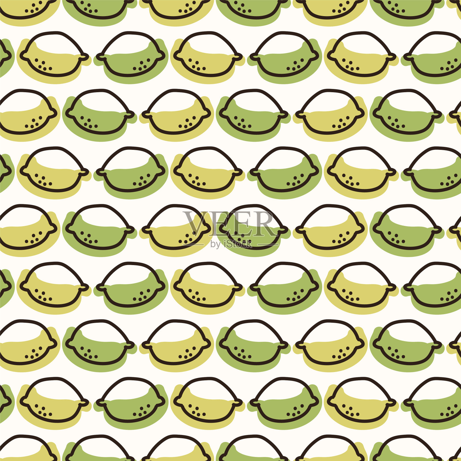 无缝背景可爱柠檬中性小孩插画图片素材