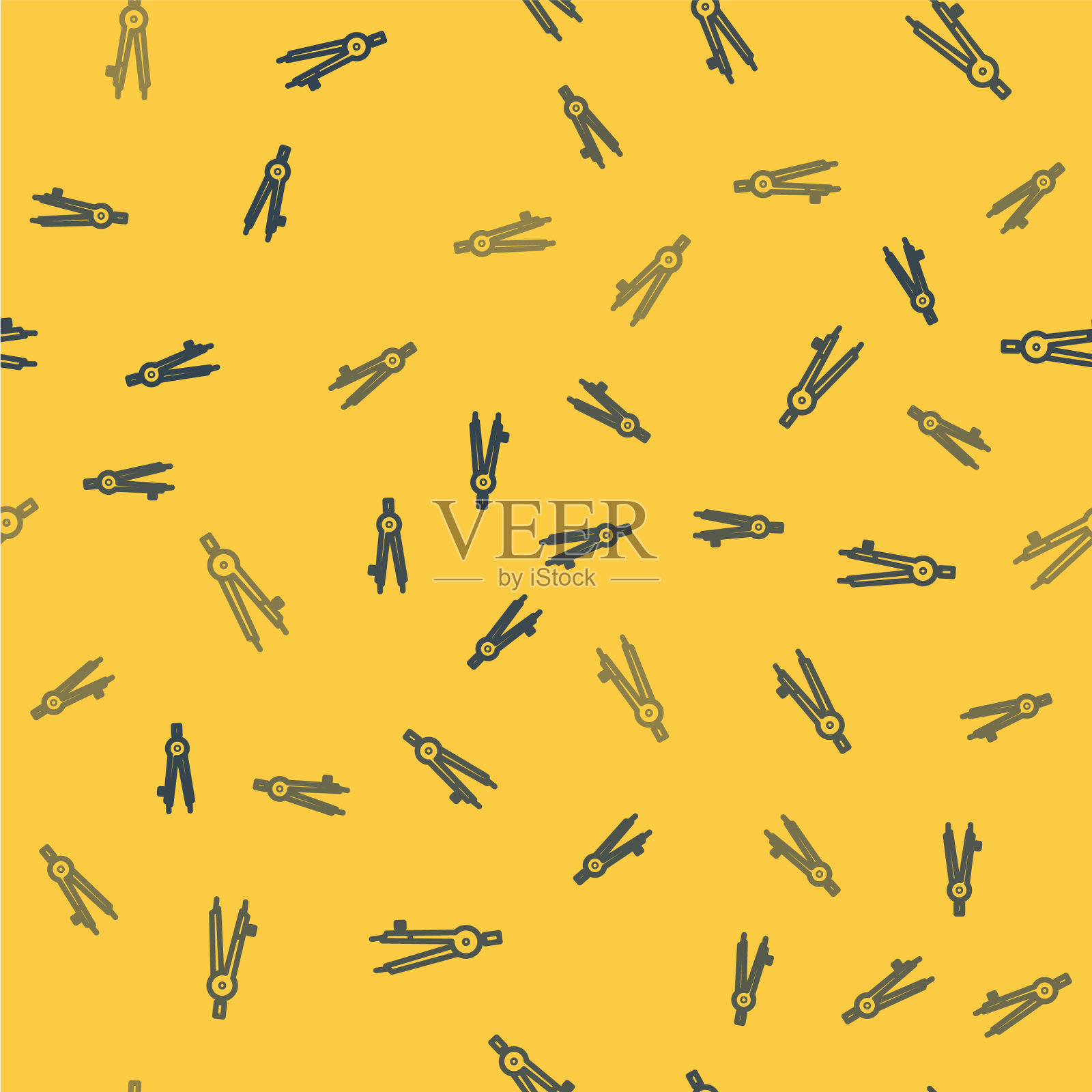 蓝线绘制罗盘图标隔离无缝插画图片素材