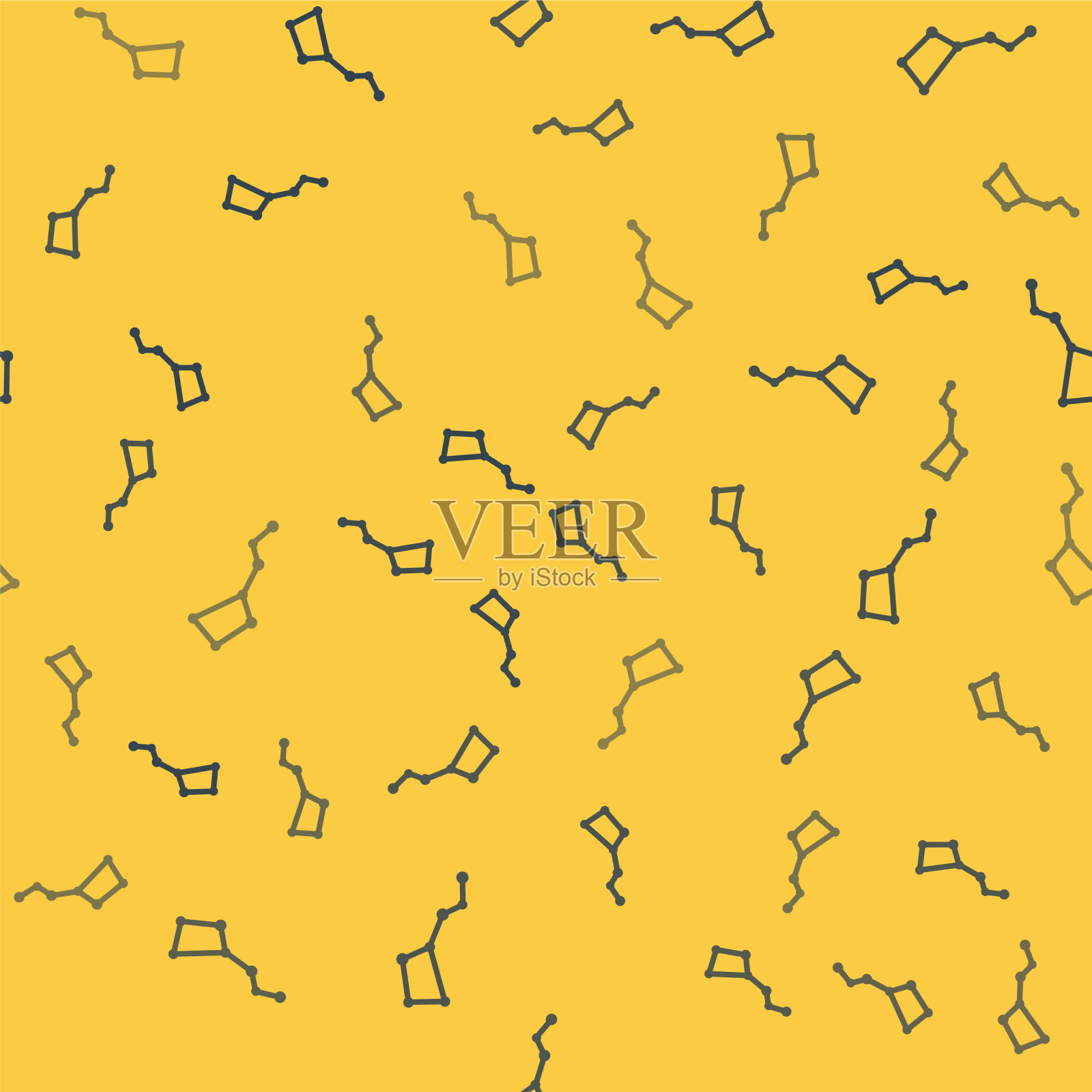 蓝线大熊星座图标孤立插画图片素材